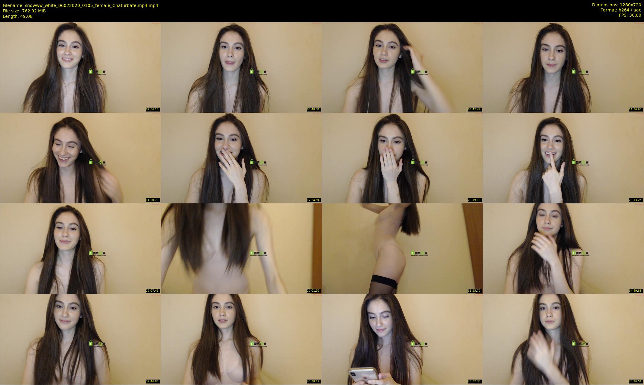 snowww_white — 50 minute Chaturbate female cam show recording, 720p, Feb 6, 2020