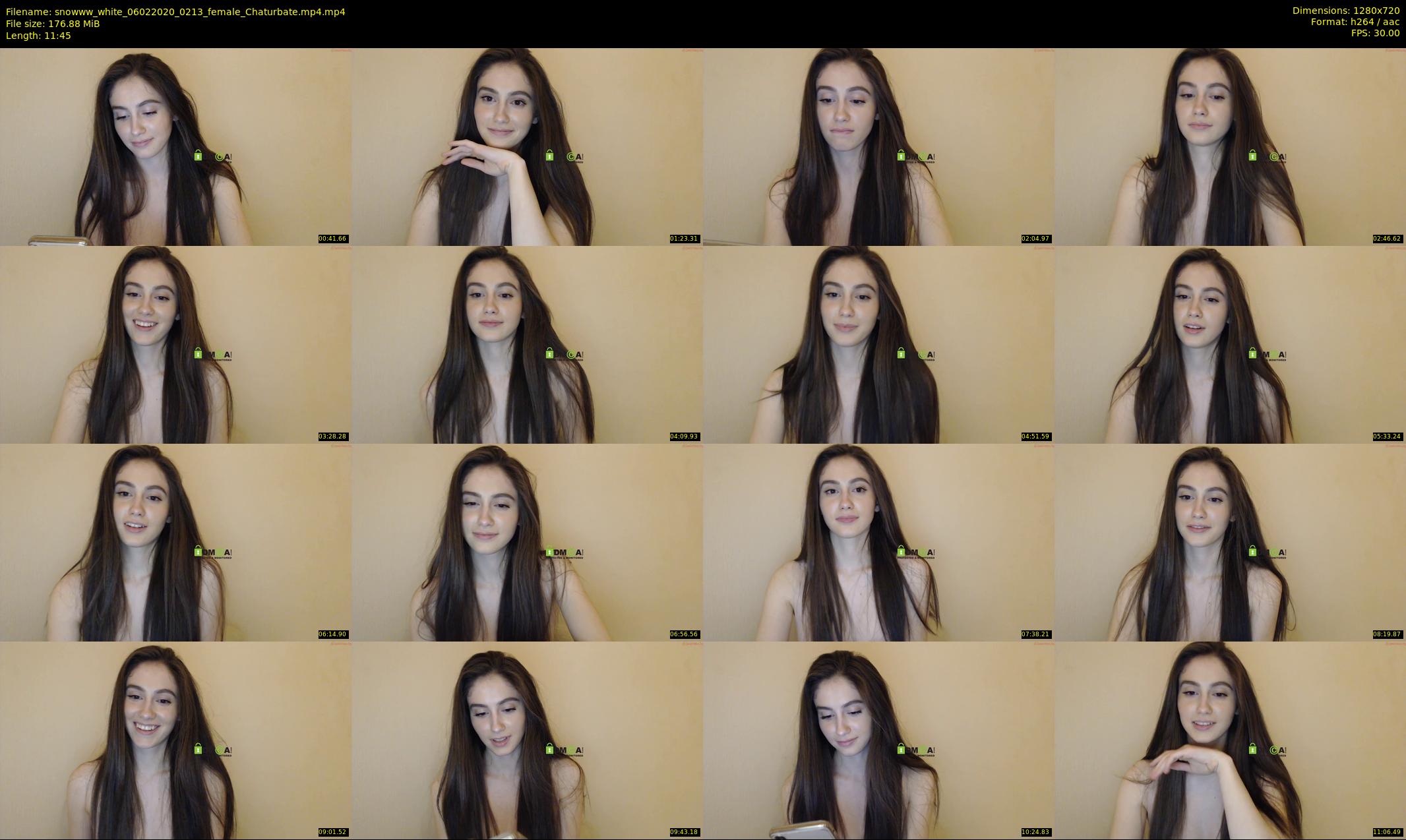 snowww_white — 12 minute Chaturbate female cam show recording, 720p, Feb 6, 2020