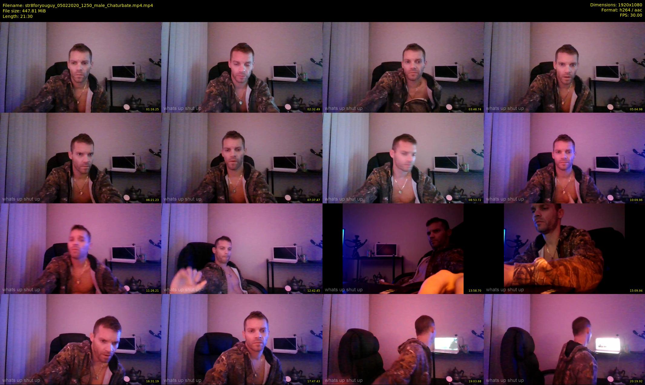 str8foryouguy — 22 minute Chaturbate male cam show recording, 1080p, Feb 5, 2020