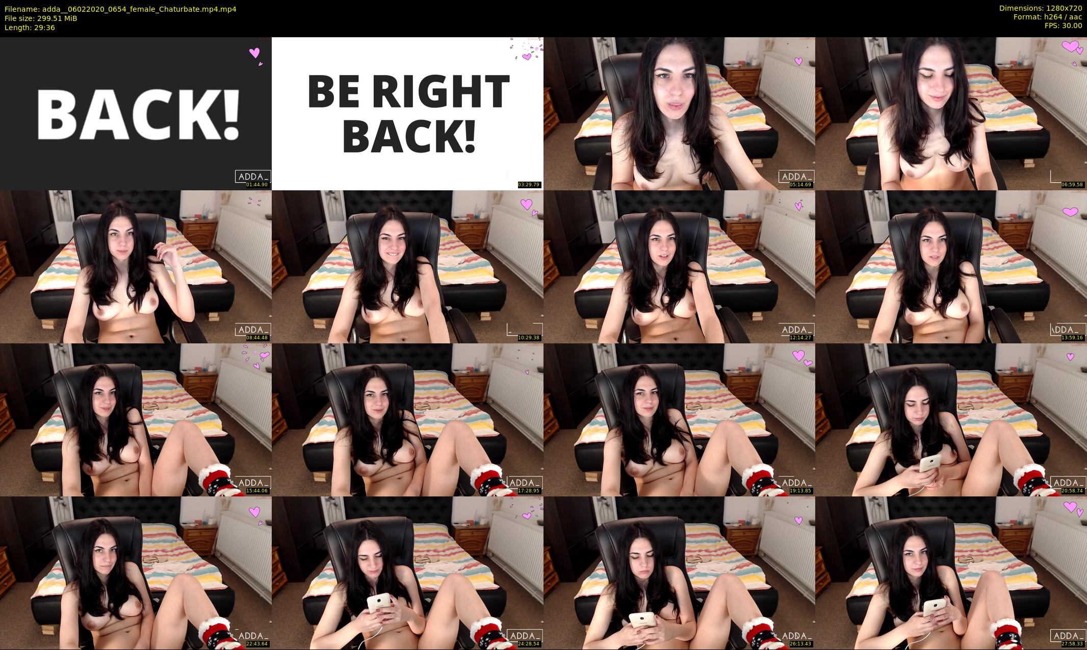 adda_ — 30 minute Chaturbate female cam show recording, 720p, Feb 6, 2020