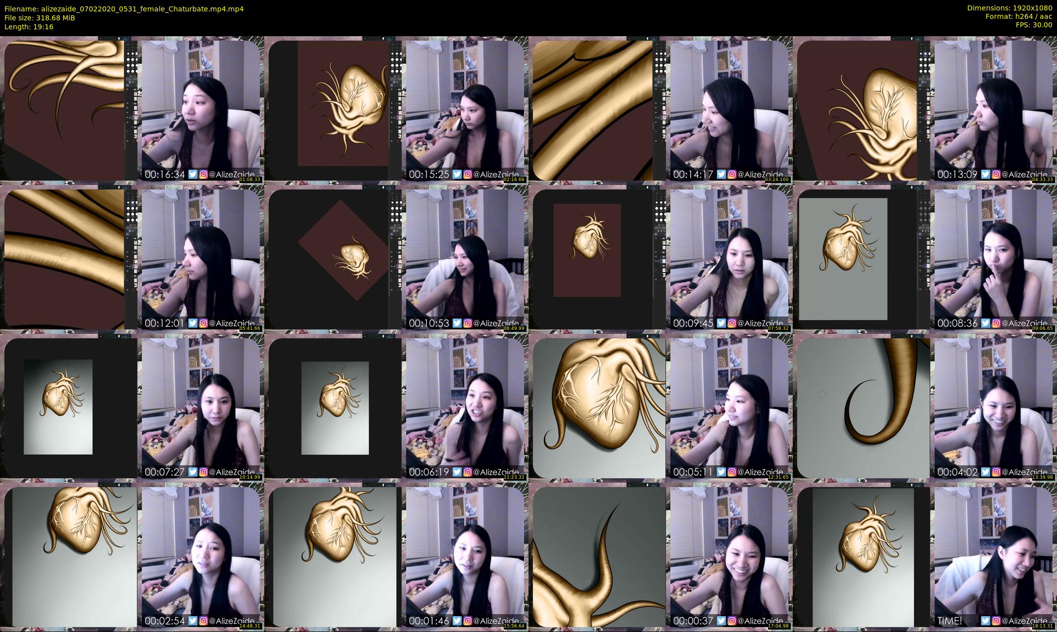 alizezaide — 20 minute Chaturbate female cam show recording, 1080p, Feb 7, 2020
