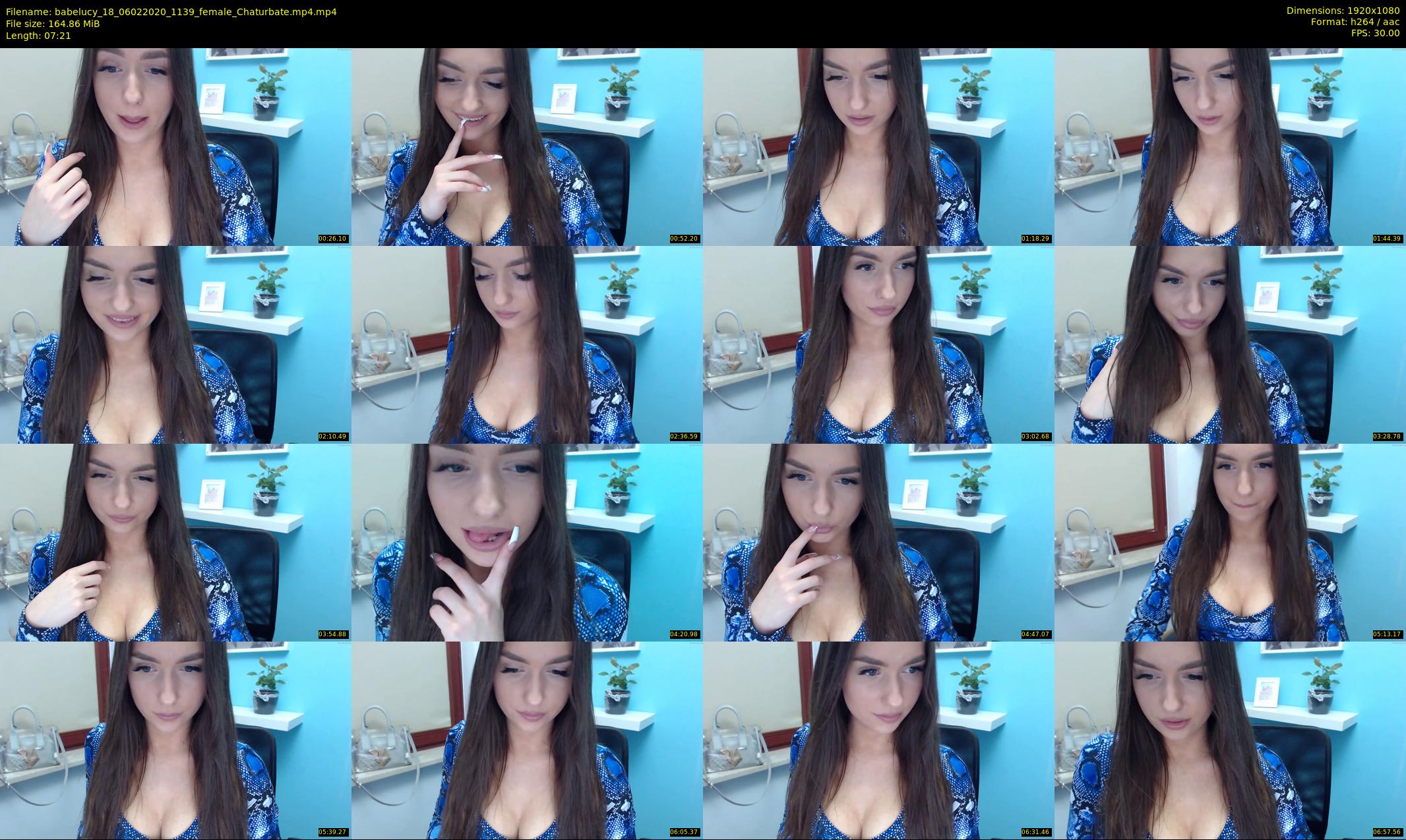 babelucy_18 — 8 minute Chaturbate female cam show recording, 1080p, Feb 6, 2020