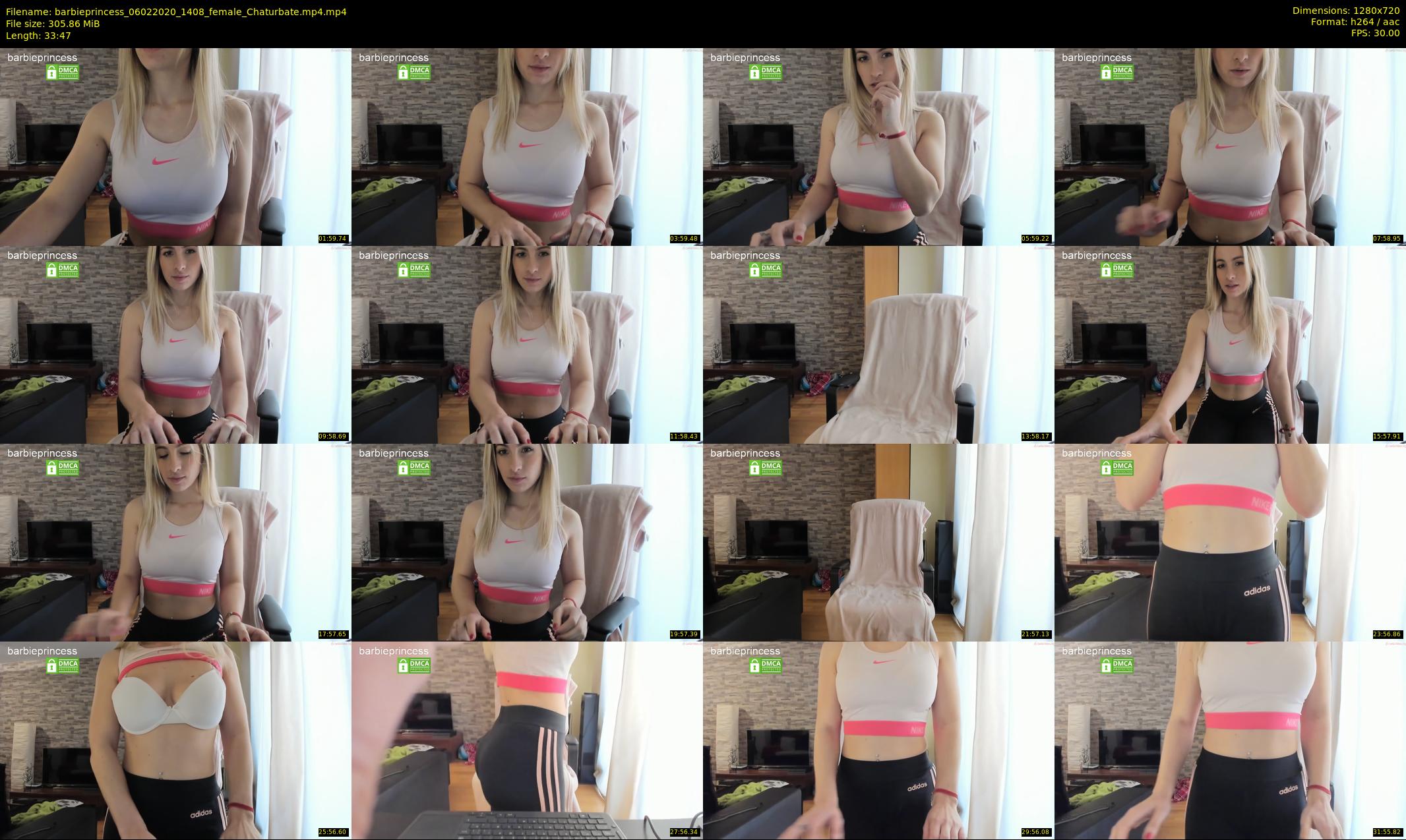 barbieprincess — 34 minute Chaturbate female cam show recording, 720p, Feb 6, 2020