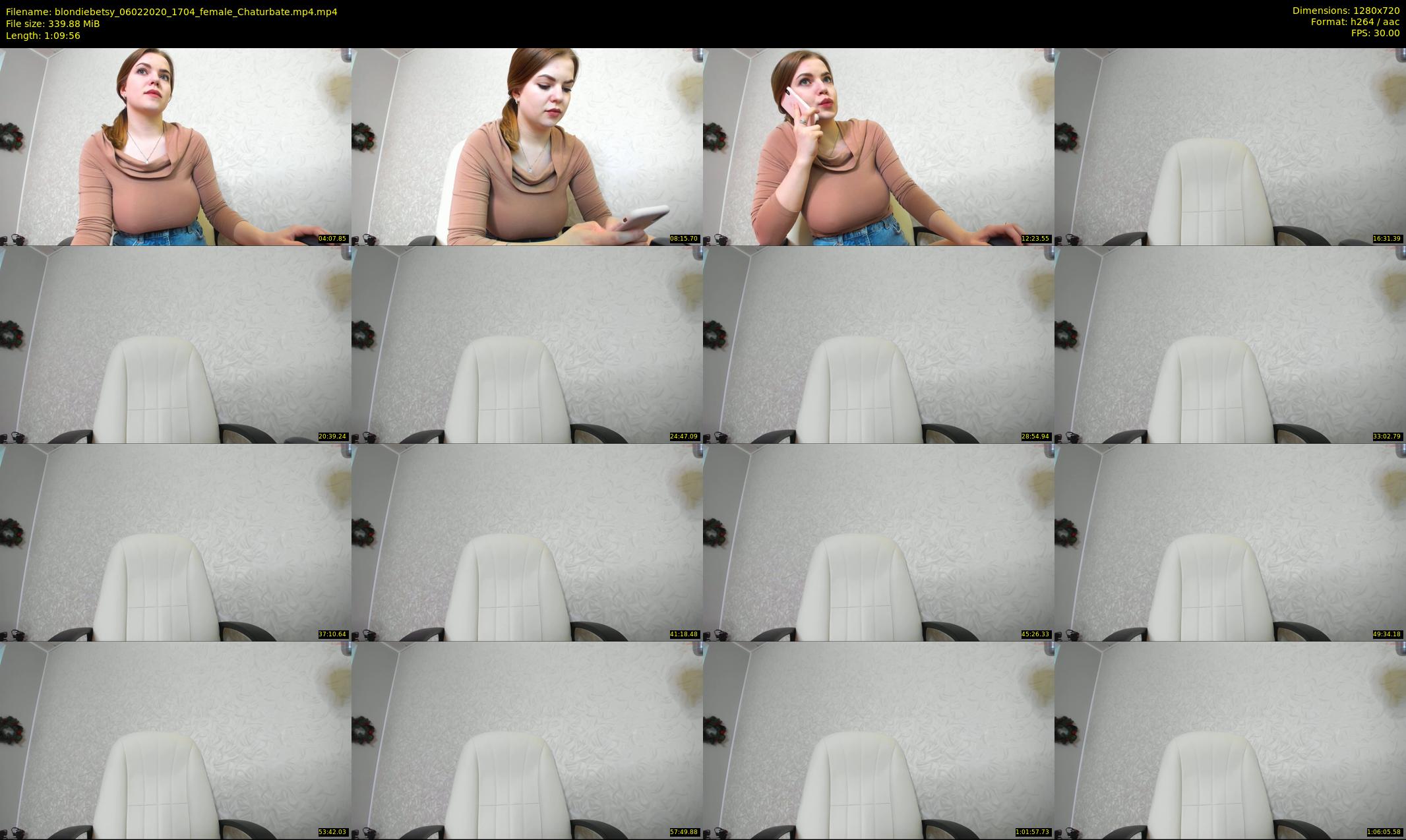 blondiebetsy — 70 minute Chaturbate female cam show recording, 720p, Feb 6, 2020
