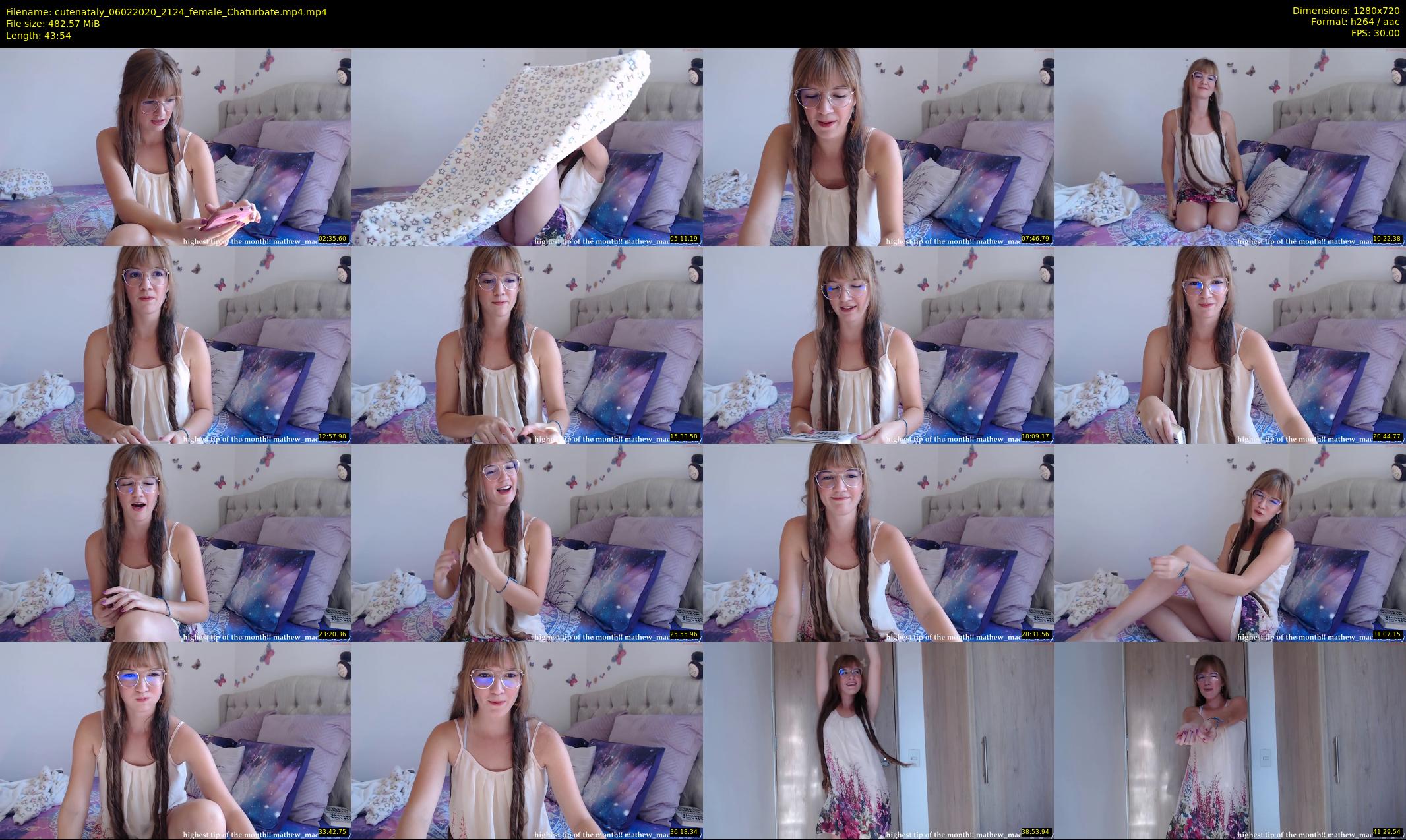 cutenataly — 44 minute Chaturbate female cam show recording, 720p, Feb 6, 2020