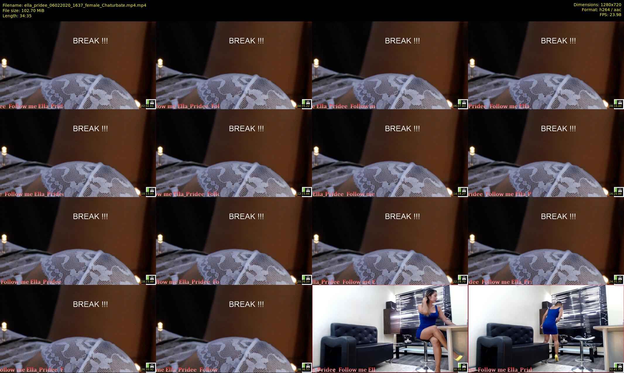ella_pridee — 35 minute Chaturbate female cam show recording, 720p, Feb 6, 2020
