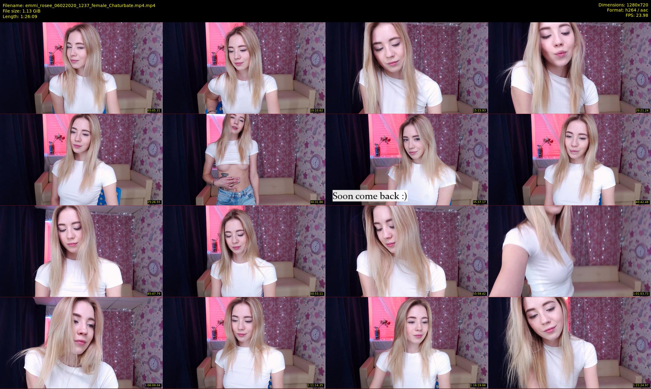 emmi_rosee — 87 minute Chaturbate female cam show recording, 720p, Feb 6, 2020