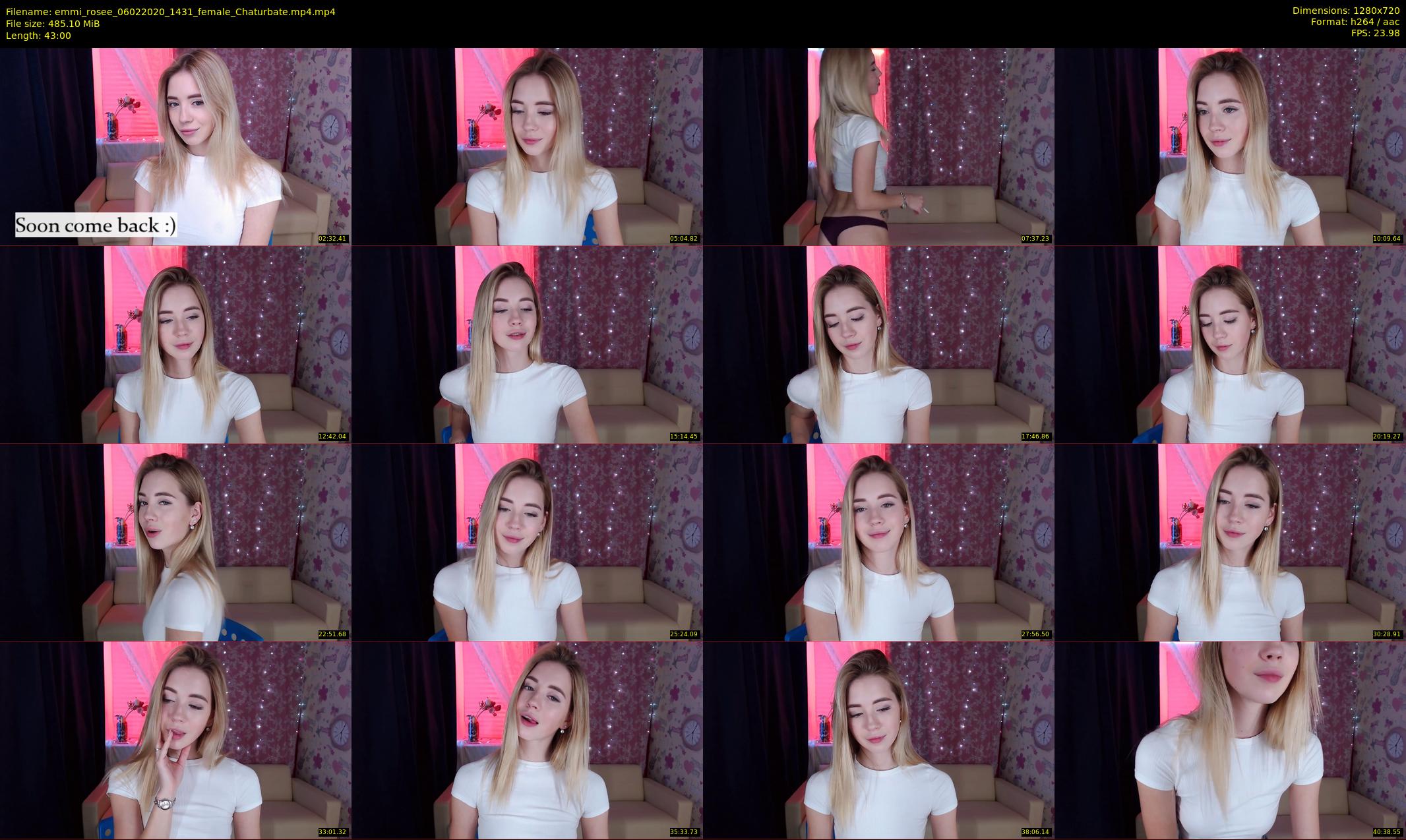 emmi_rosee — 43 minute Chaturbate female cam show recording, 720p, Feb 6, 2020