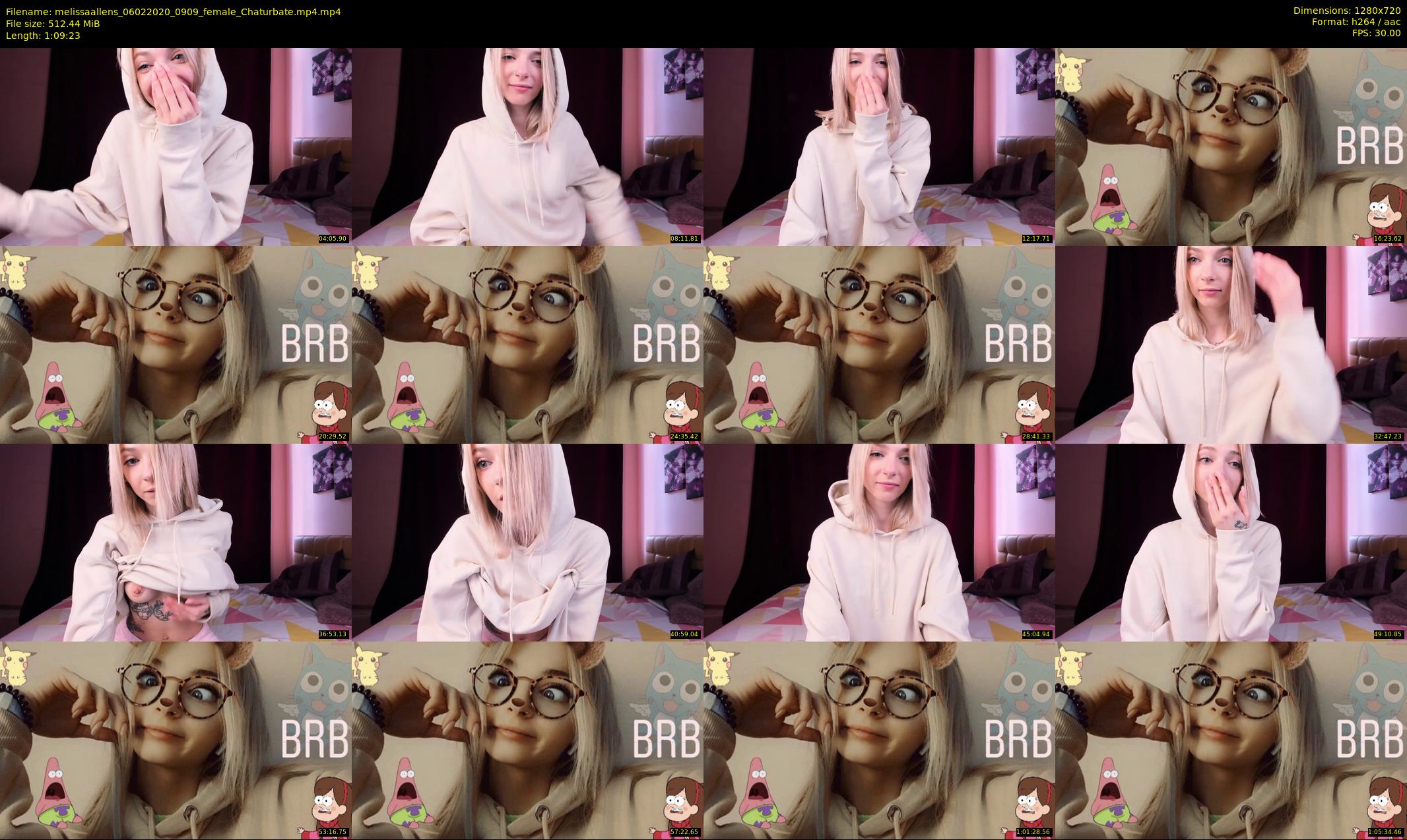 melissaallens — 70 minute Chaturbate female cam show recording, 720p, Feb 6, 2020