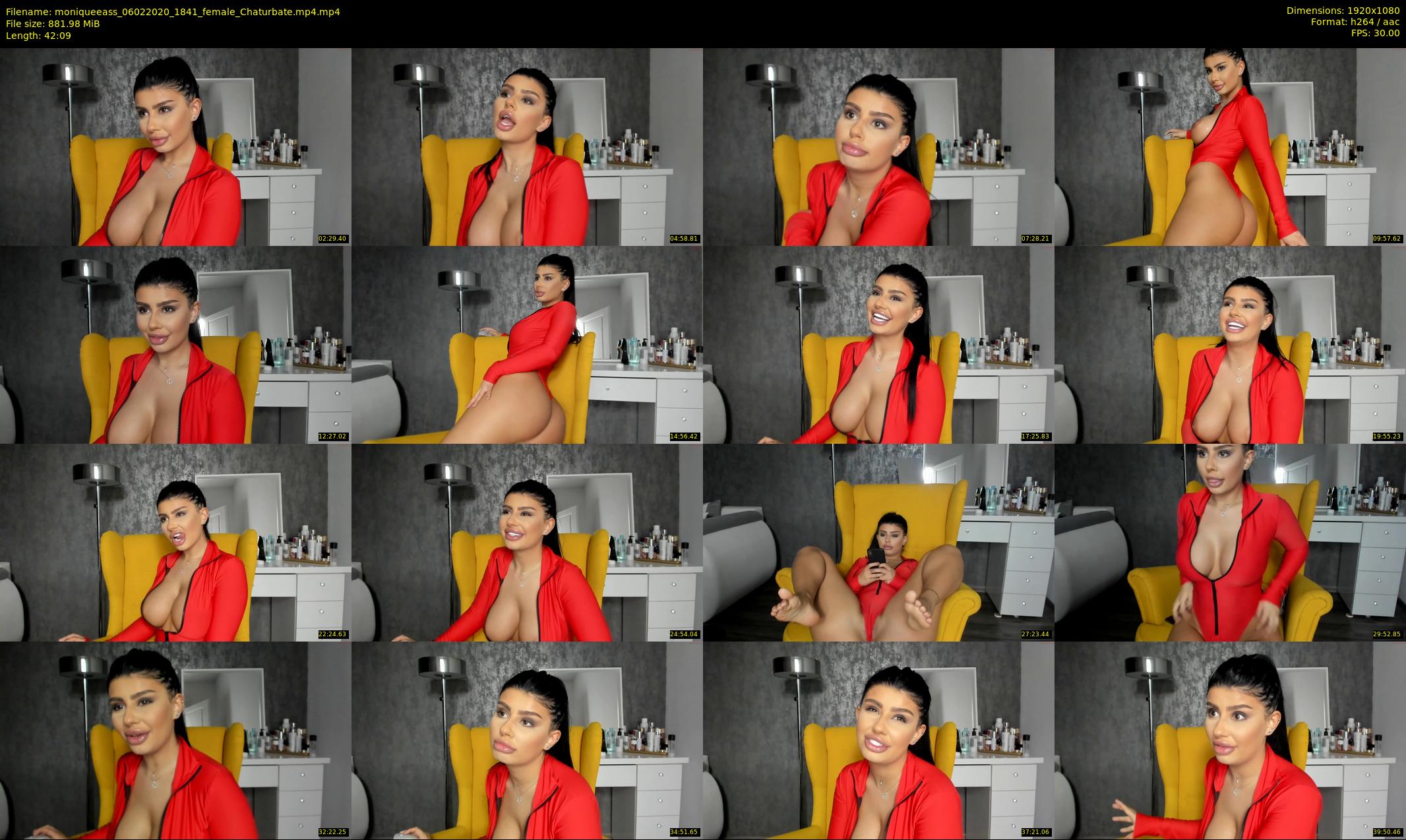 moniqueeass — 43 minute Chaturbate female cam show recording, 1080p, Feb 6, 2020