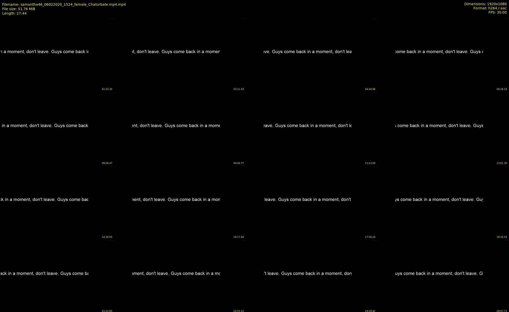 samantha46 — 28 minute Chaturbate female cam show recording, 1080p, Feb 6, 2020