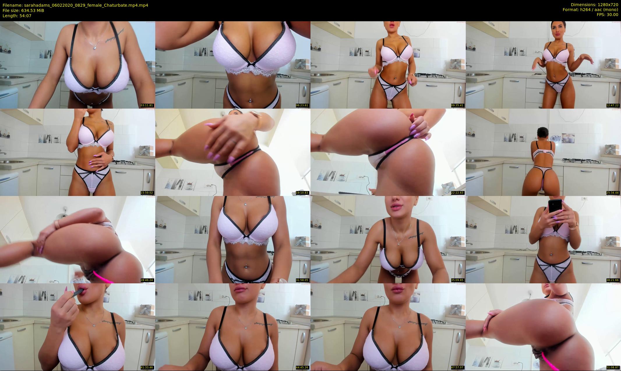 sarahadams — 55 minute Chaturbate female cam show recording, 720p, Feb 6, 2020