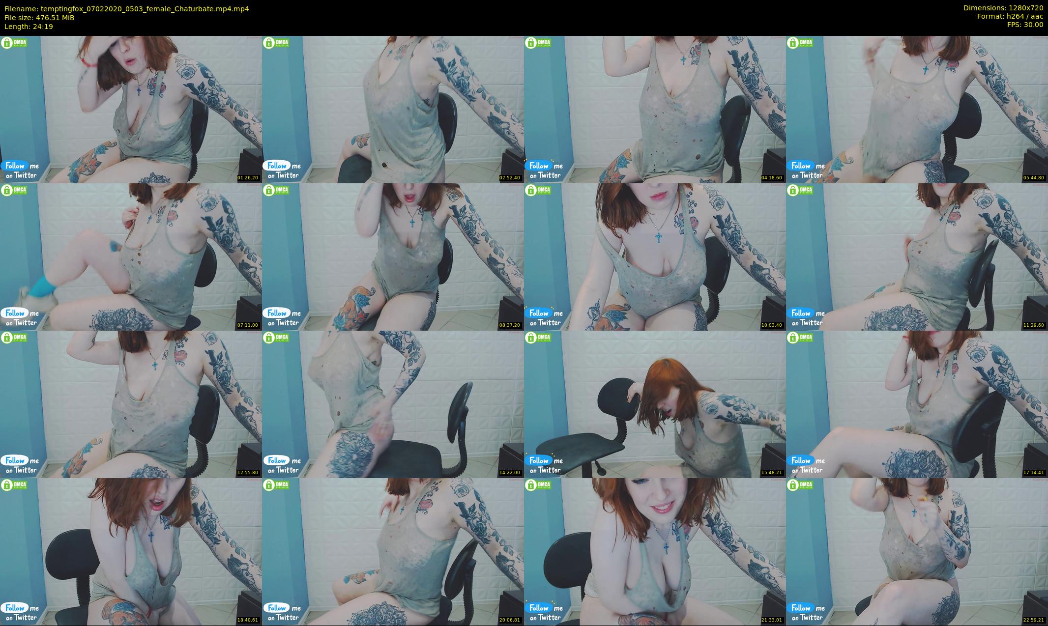 temptingfox — 25 minute Chaturbate female cam show recording, 720p, Feb 7, 2020