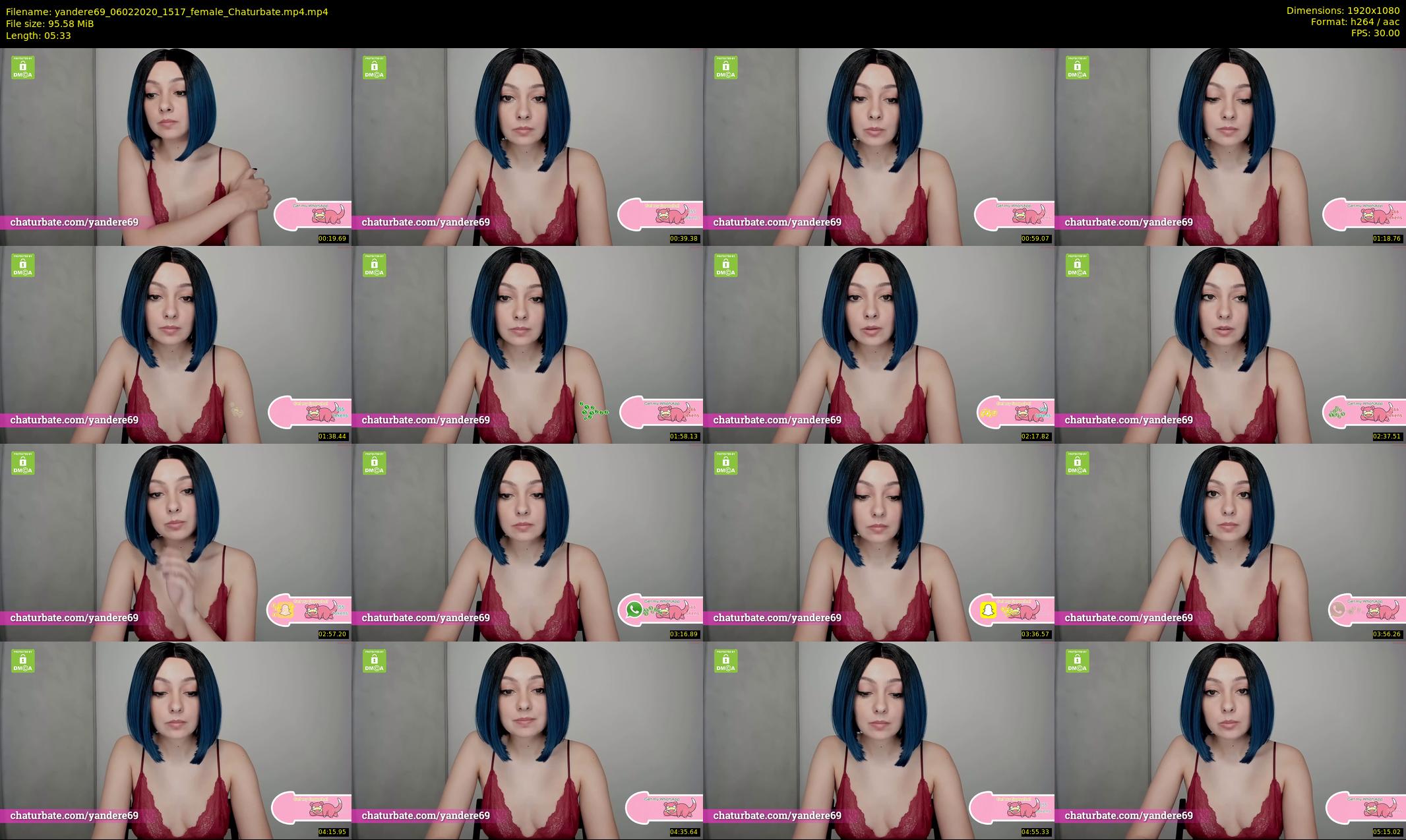 yandere69 — 6 minute Chaturbate female cam show recording, 1080p, Feb 6, 2020