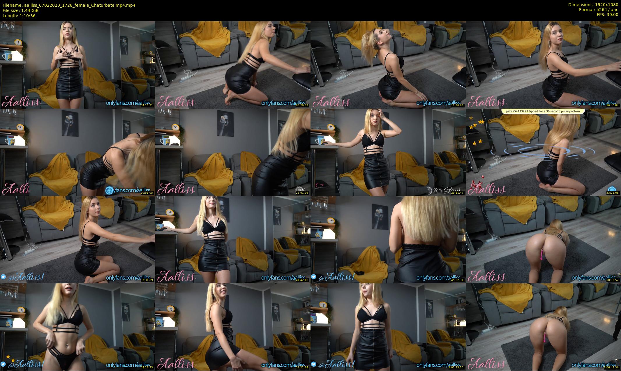 aalliss — 71 minute Chaturbate female cam show recording, 1080p, Feb 7, 2020