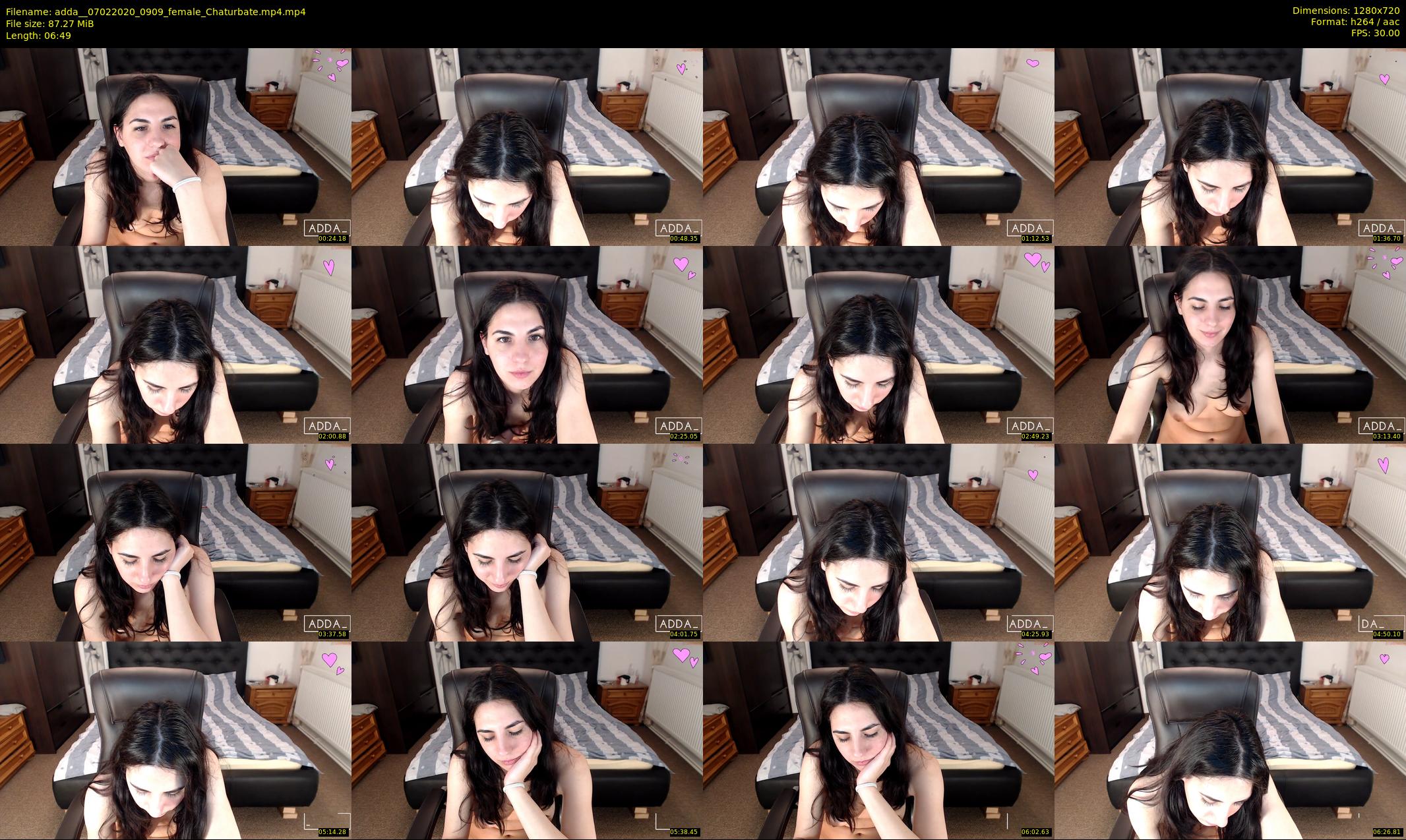 adda_ — 7 minute Chaturbate female cam show recording, 720p, Feb 7, 2020