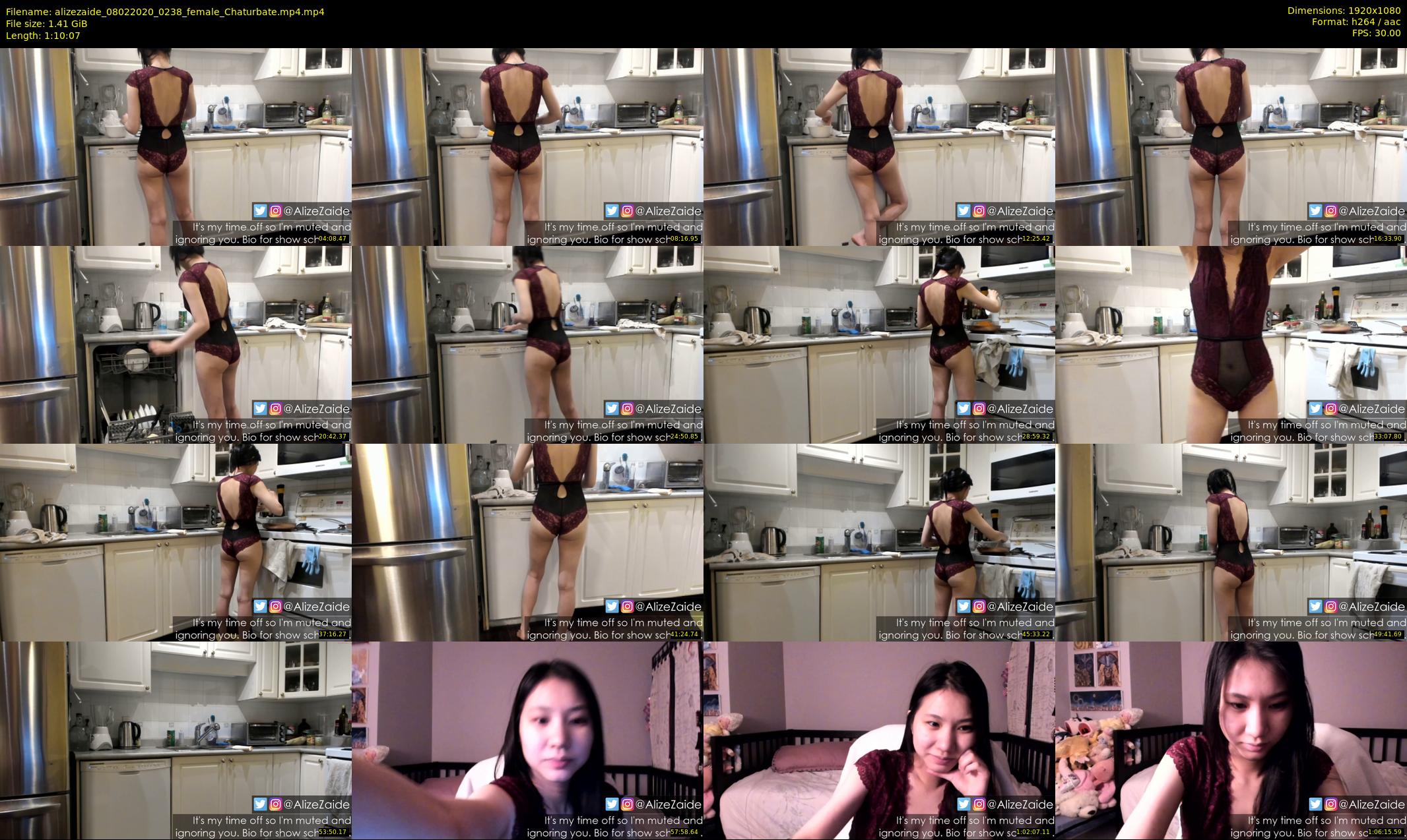 alizezaide — 71 minute Chaturbate female cam show recording, 1080p, Feb 8, 2020