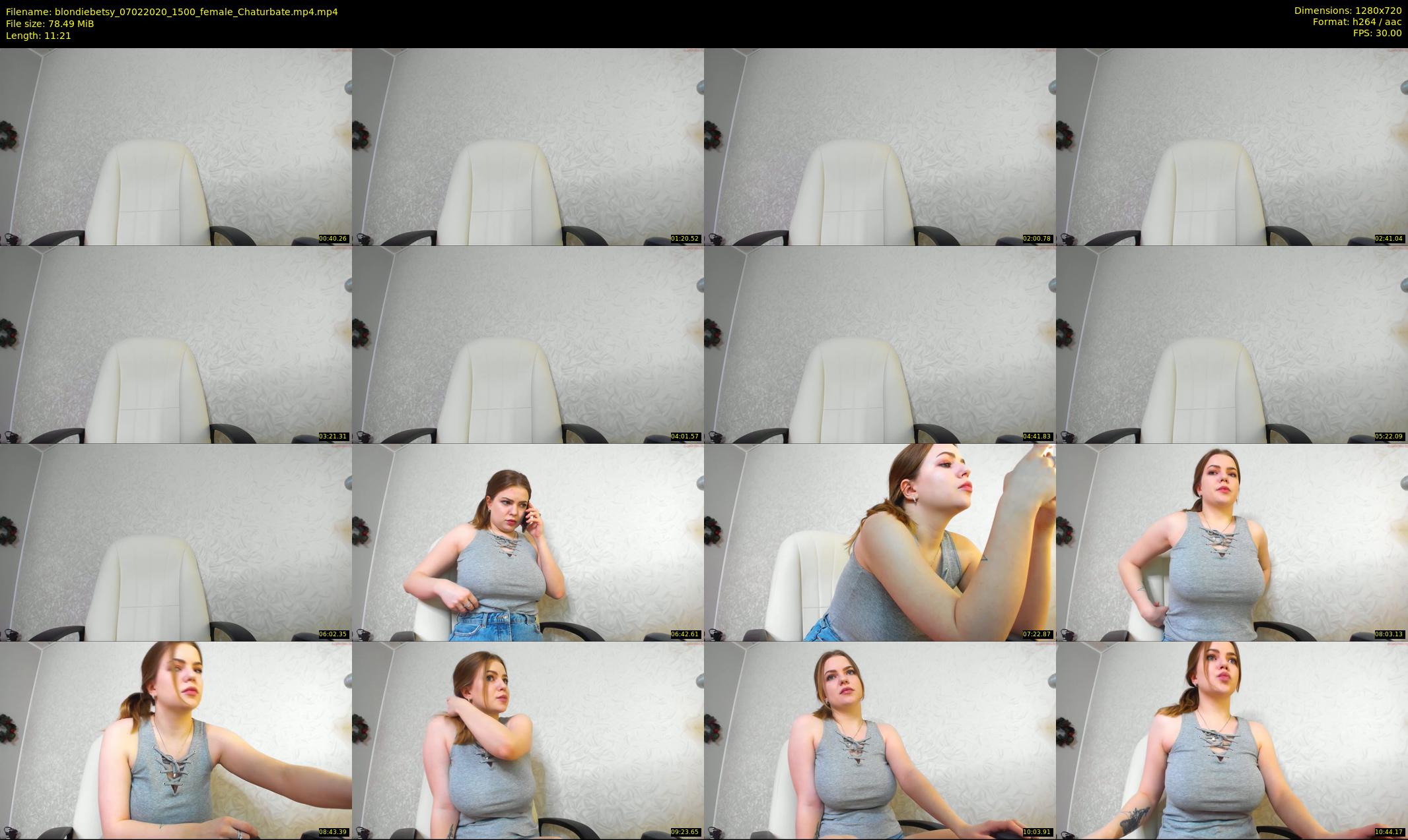 blondiebetsy — 12 minute Chaturbate female cam show recording, 720p, Feb 7, 2020