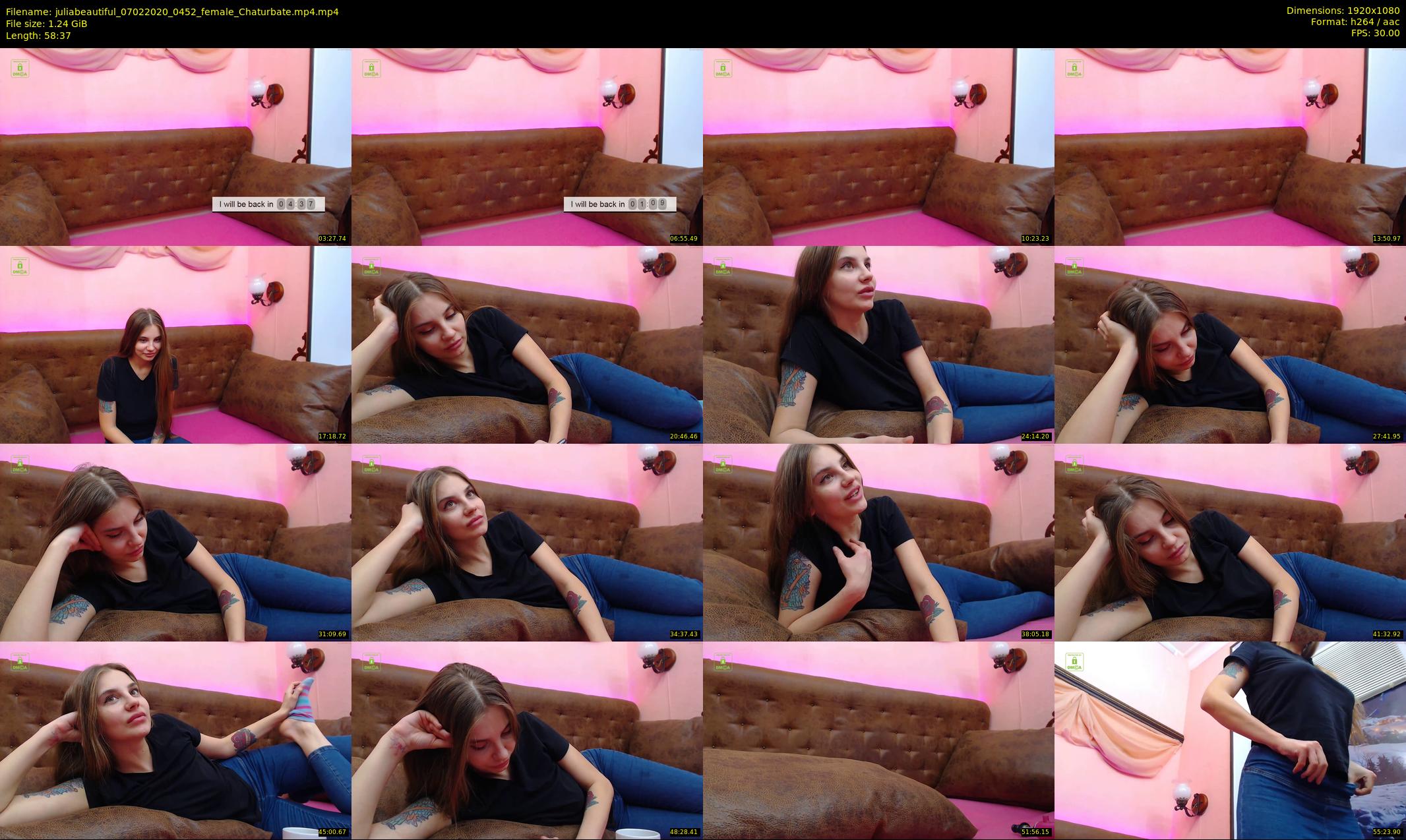 juliabeautiful — 59 minute Chaturbate female cam show recording, 1080p, Feb 7, 2020