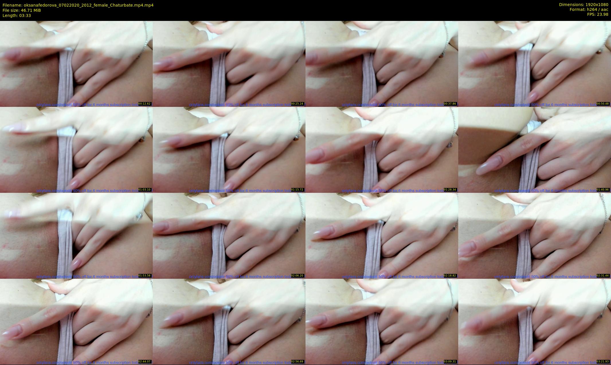 oksanafedorova — 4 minute Chaturbate female cam show recording, 1080p, Feb 7, 2020