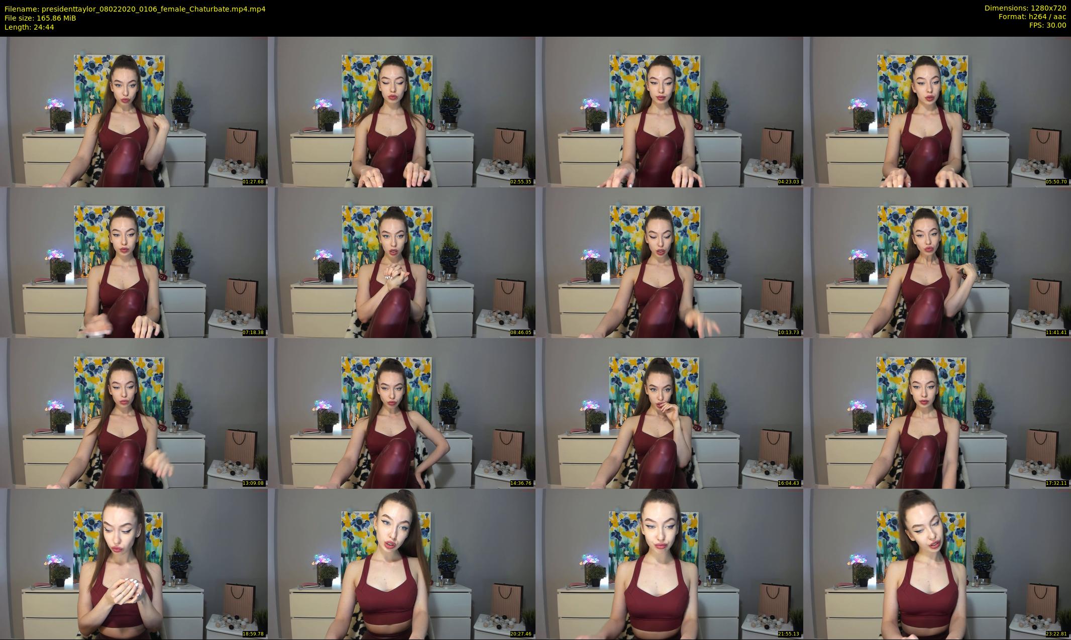 presidenttaylor — 25 minute Chaturbate female cam show recording, 720p, Feb 8, 2020