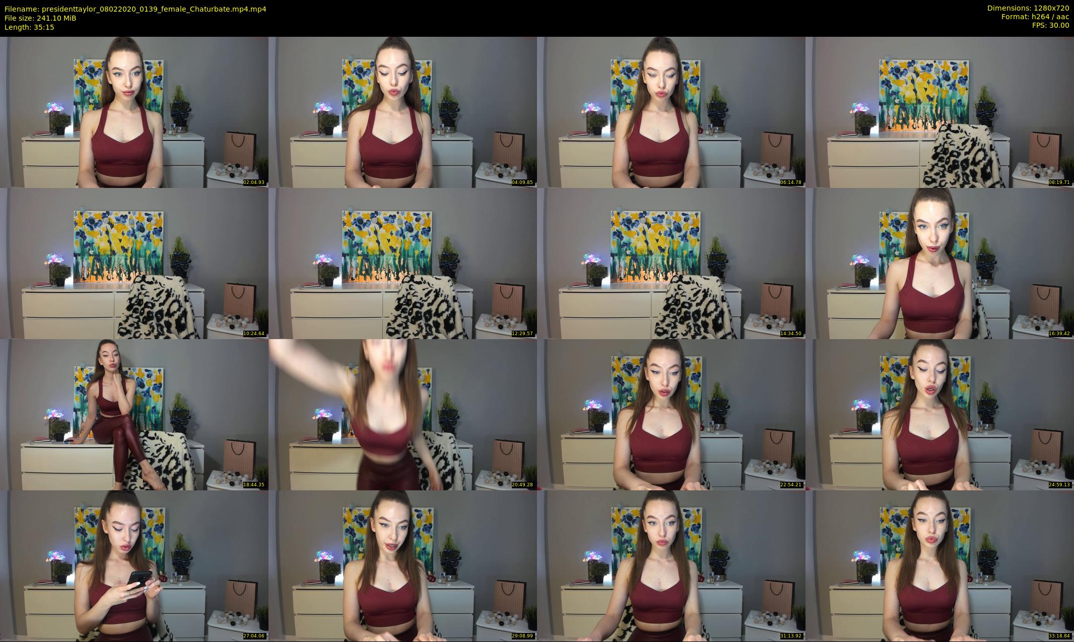 presidenttaylor — 36 minute Chaturbate female cam show recording, 720p, Feb 8, 2020