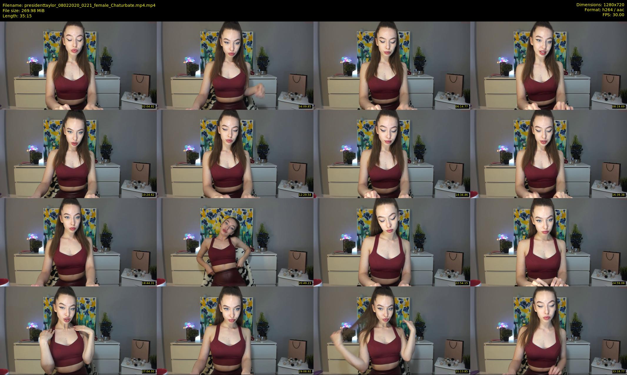 presidenttaylor — 36 minute Chaturbate female cam show recording, 720p, Feb 8, 2020