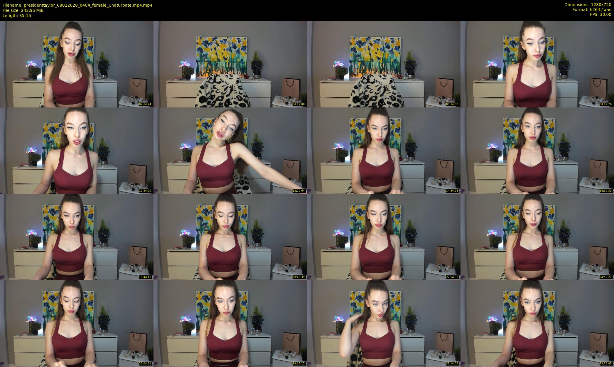 presidenttaylor — 36 minute Chaturbate female cam show recording, 720p, Feb 8, 2020