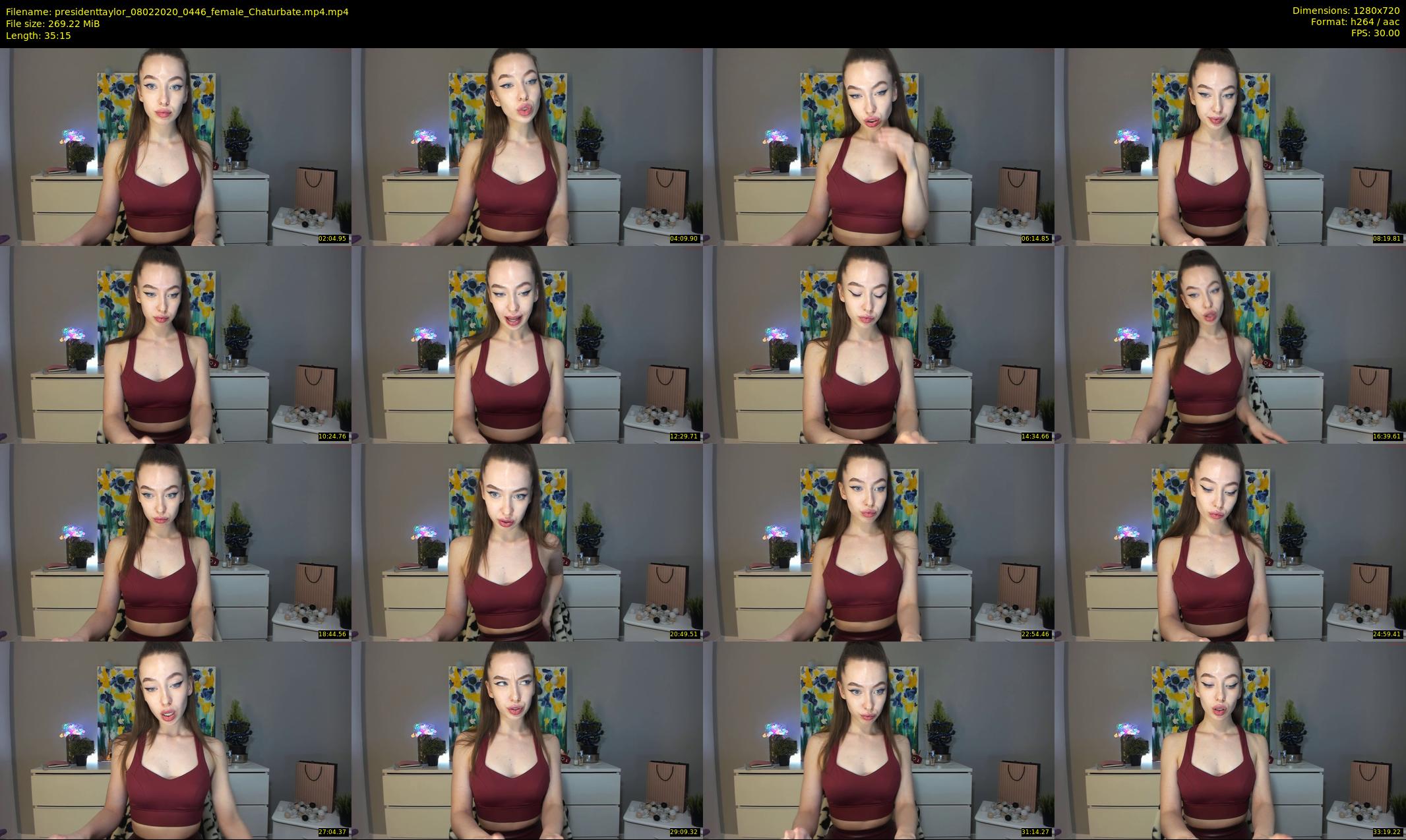 presidenttaylor — 36 minute Chaturbate female cam show recording, 720p, Feb 8, 2020