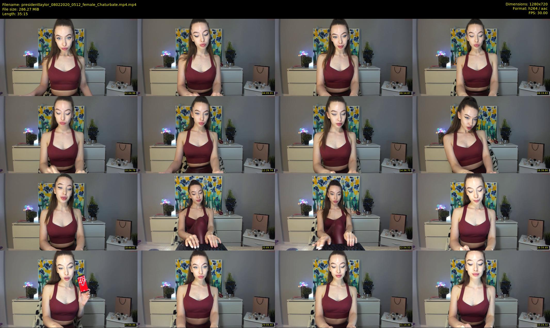 presidenttaylor — 36 minute Chaturbate female cam show recording, 720p, Feb 8, 2020