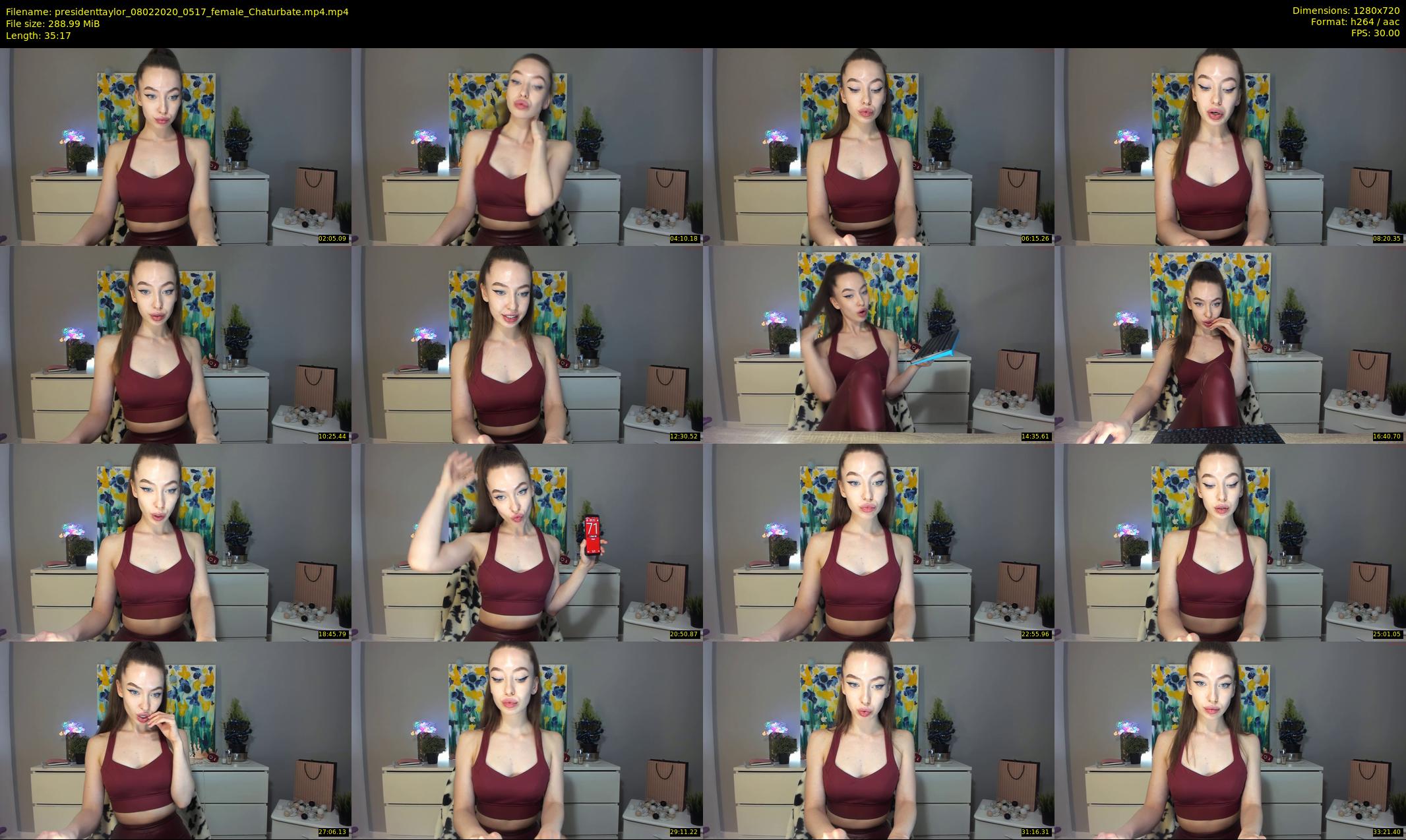 presidenttaylor — 36 minute Chaturbate female cam show recording, 720p, Feb 8, 2020