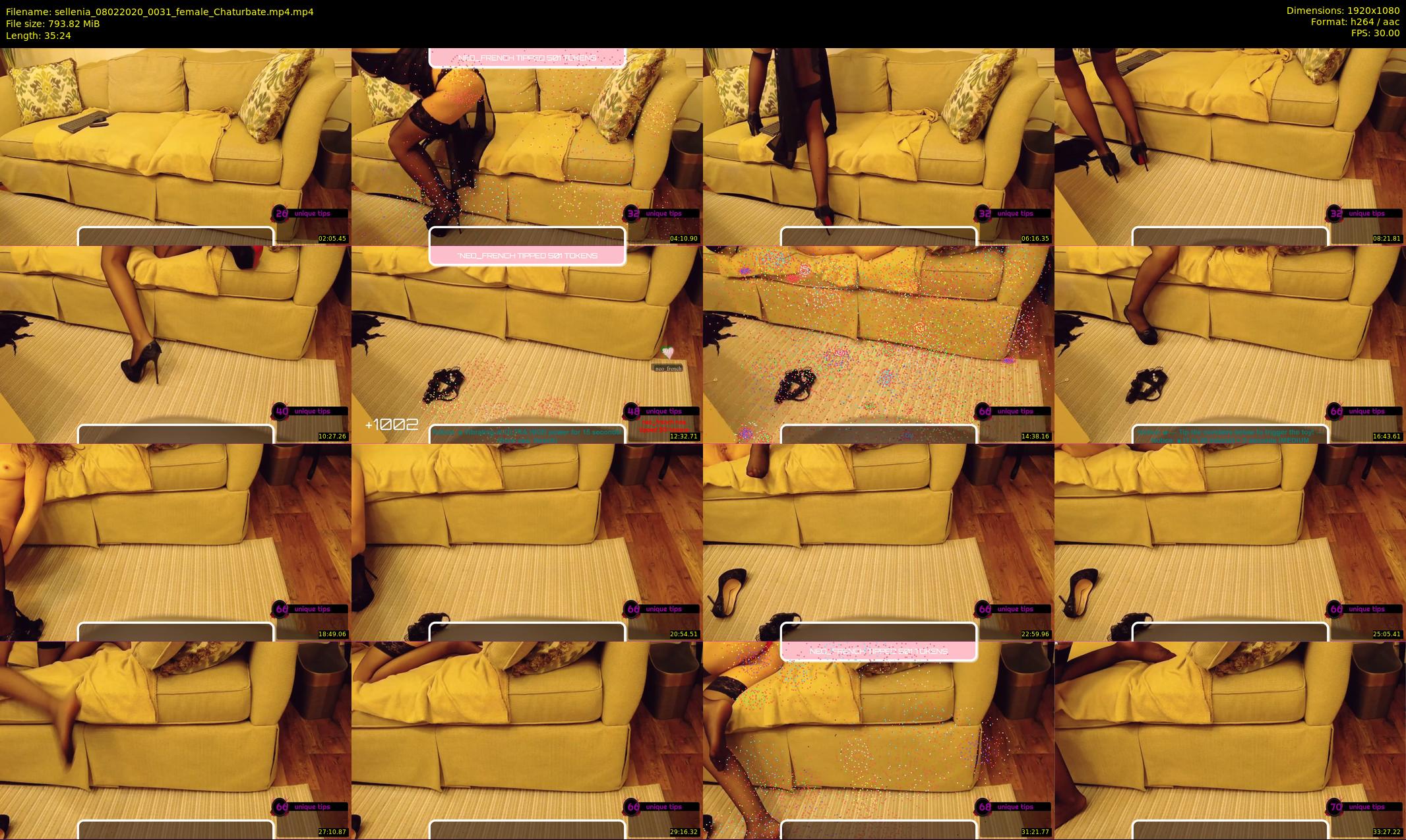 sellenia — 36 minute Chaturbate female cam show recording, 1080p, Feb 8, 2020