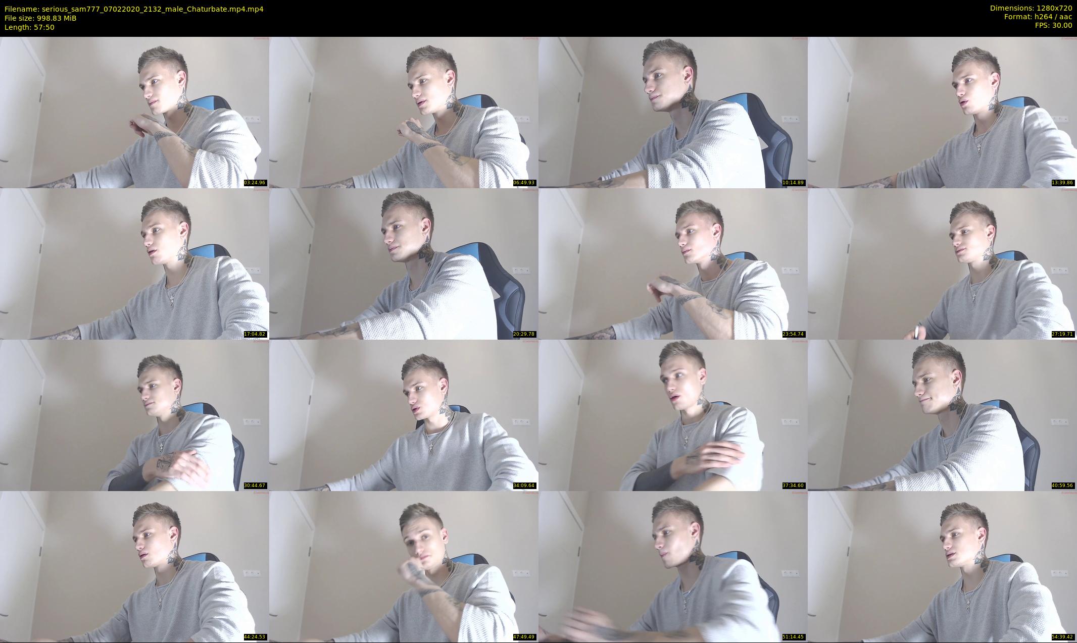 serious_sam777 — 58 minute Chaturbate male cam show recording, 720p, Feb 7, 2020