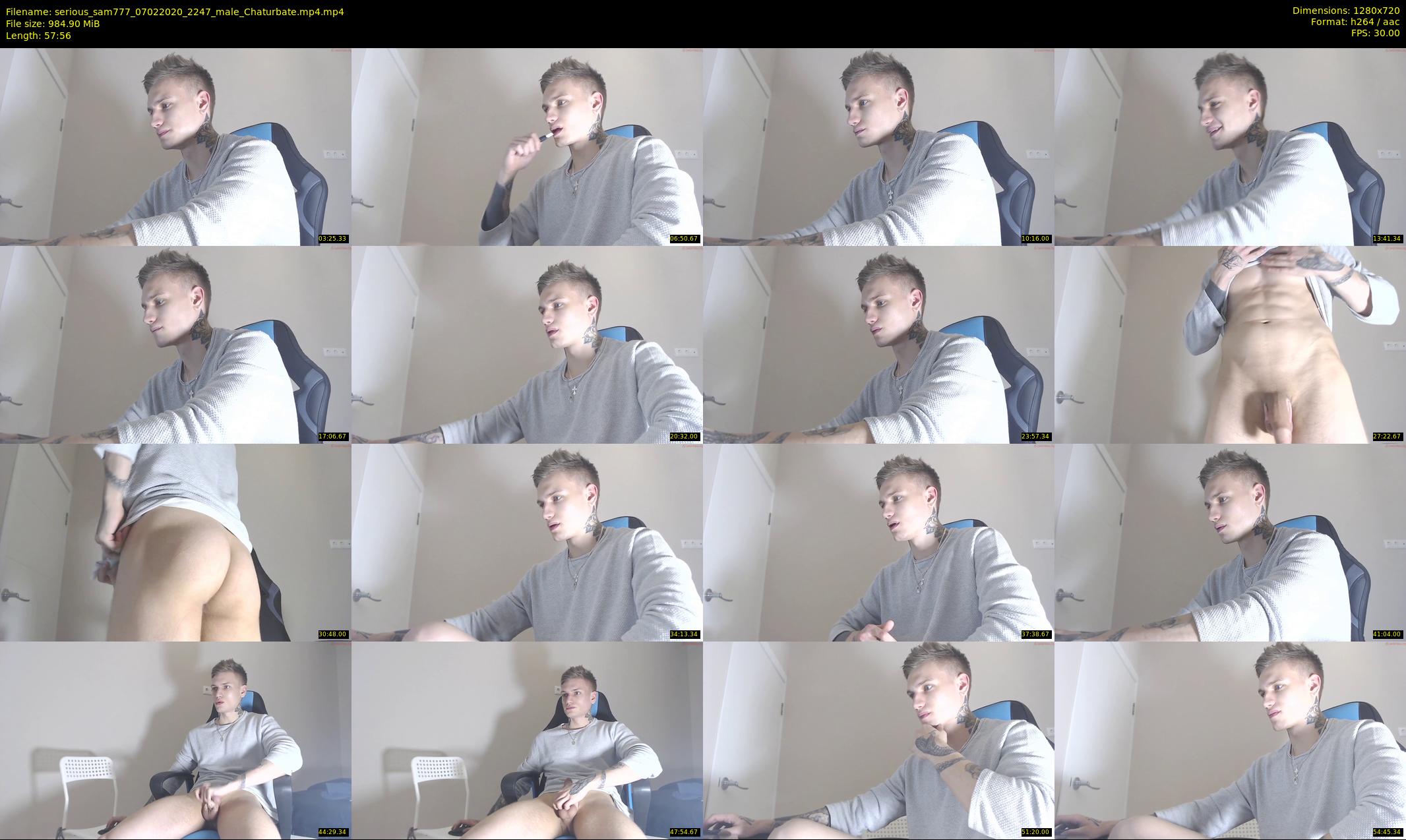 serious_sam777 — 58 minute Chaturbate male cam show recording, 720p, Feb 7, 2020