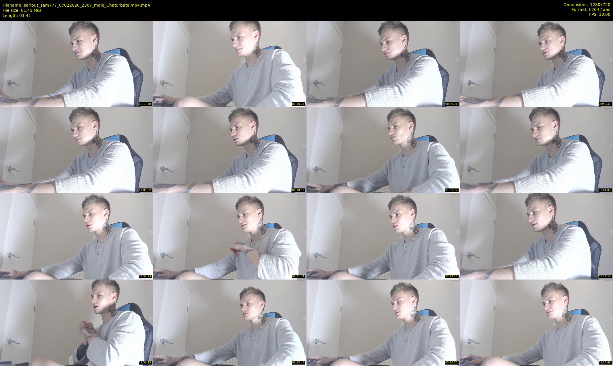 serious_sam777 — 4 minute Chaturbate male cam show recording, 720p, Feb 7, 2020
