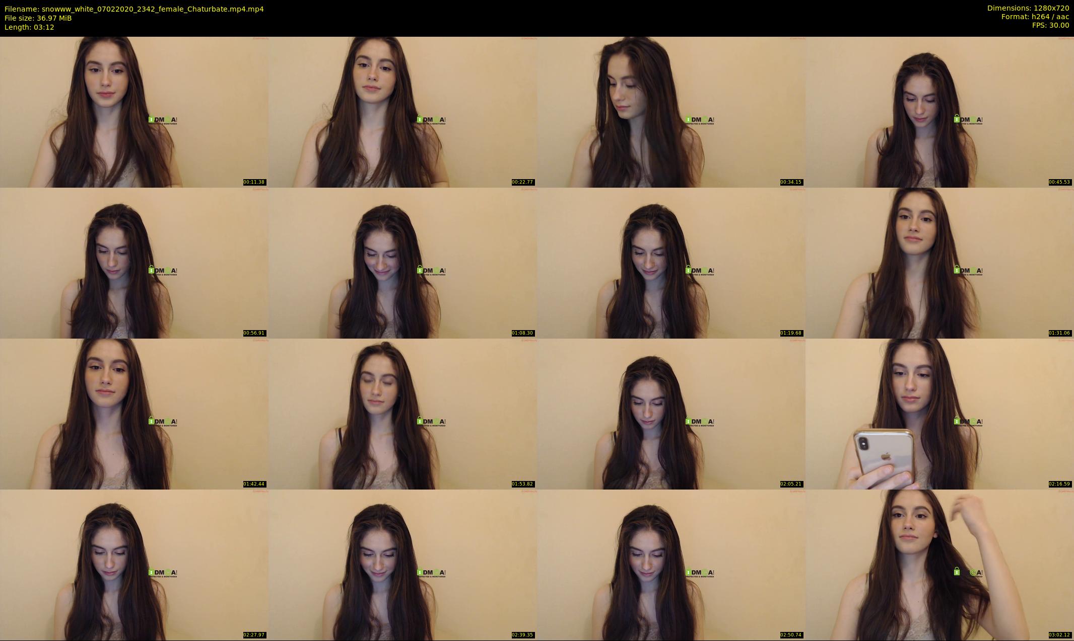 snowww_white — 4 minute Chaturbate female cam show recording, 720p, Feb 7, 2020