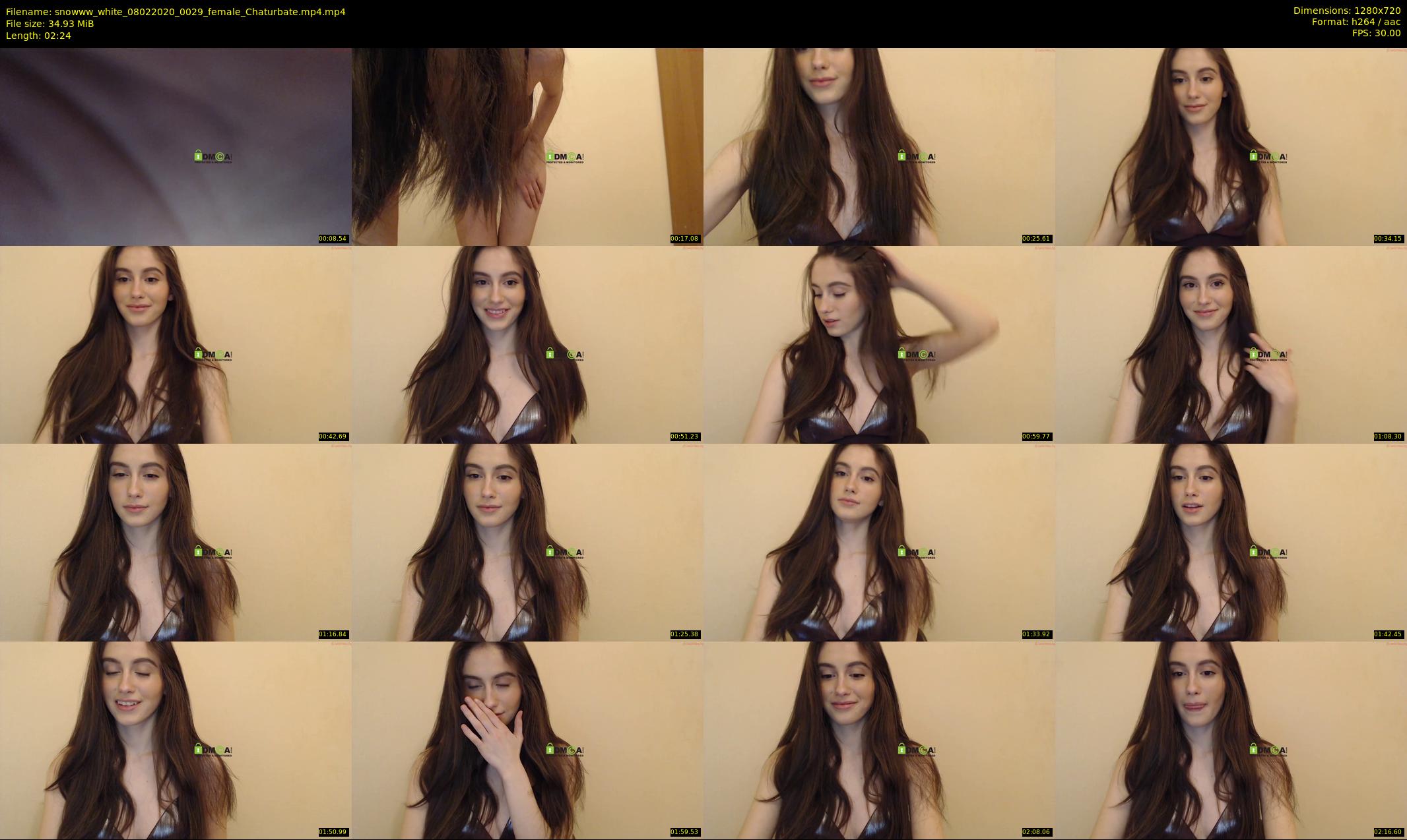 snowww_white — 3 minute Chaturbate female cam show recording, 720p, Feb 8, 2020
