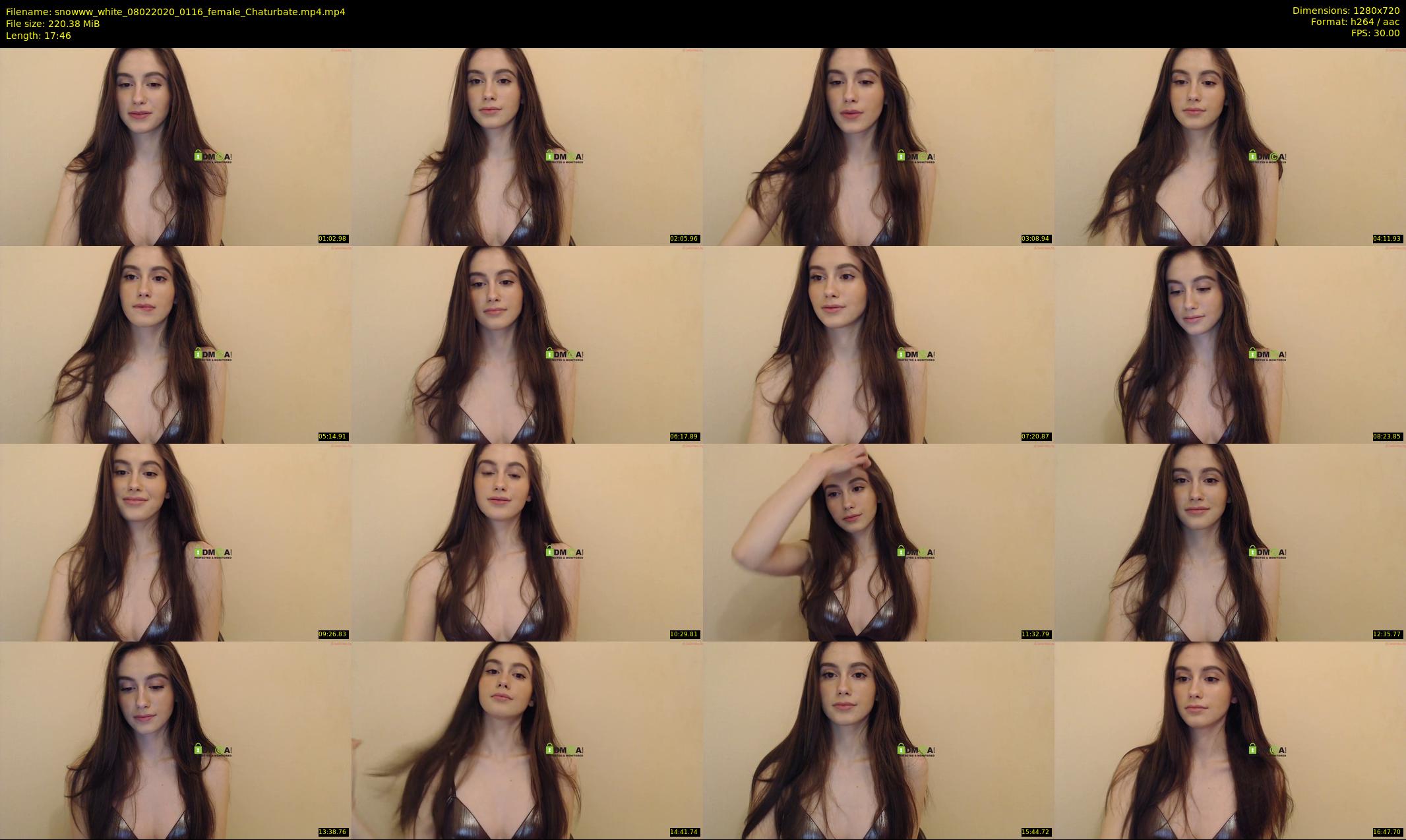 snowww_white — 18 minute Chaturbate female cam show recording, 720p, Feb 8, 2020