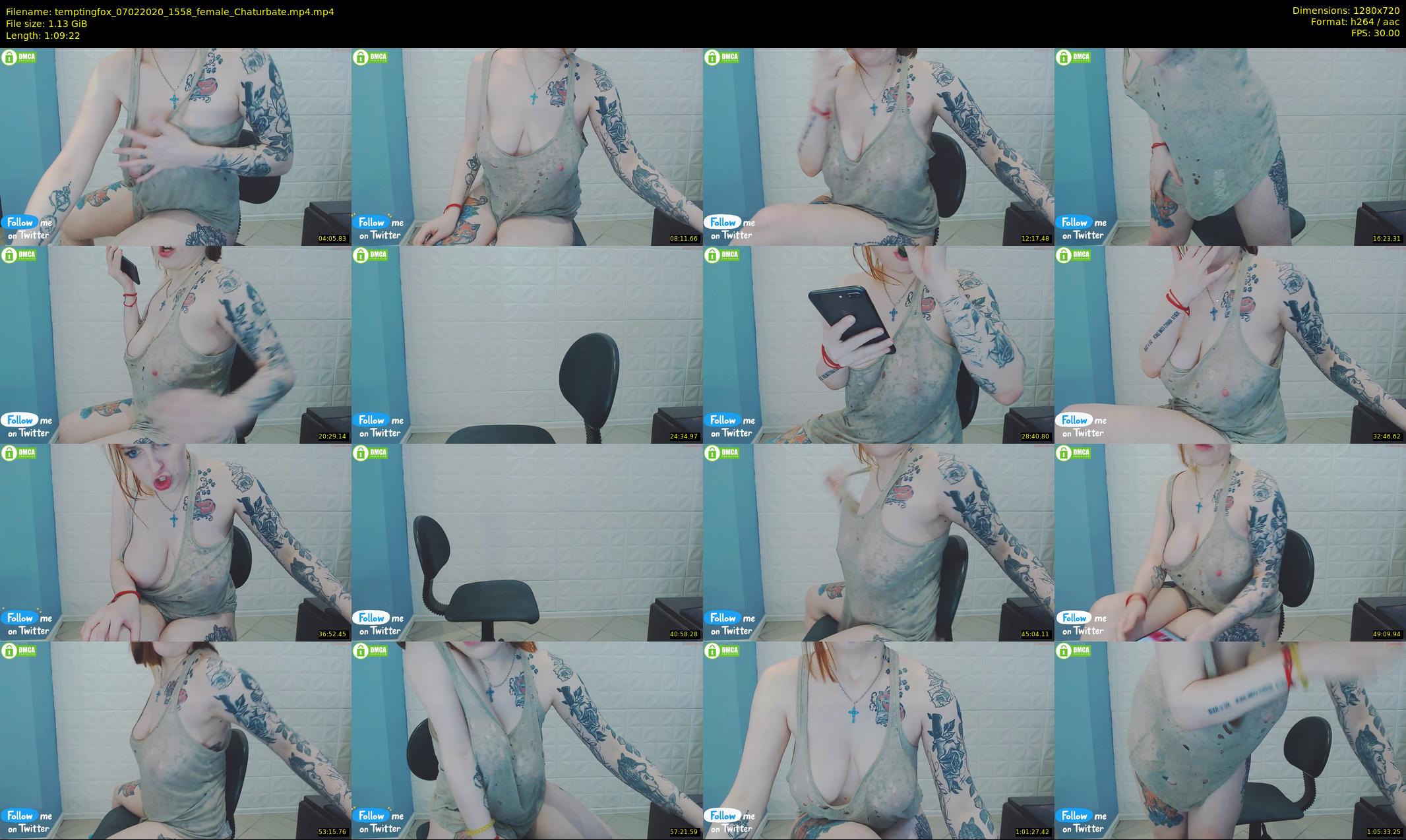 temptingfox — 70 minute Chaturbate female cam show recording, 720p, Feb 7, 2020