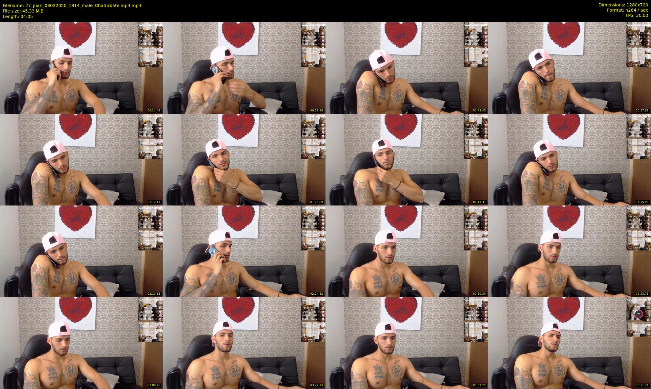 27_juan — 5 minute Chaturbate male cam show recording, 720p, Feb 8, 2020