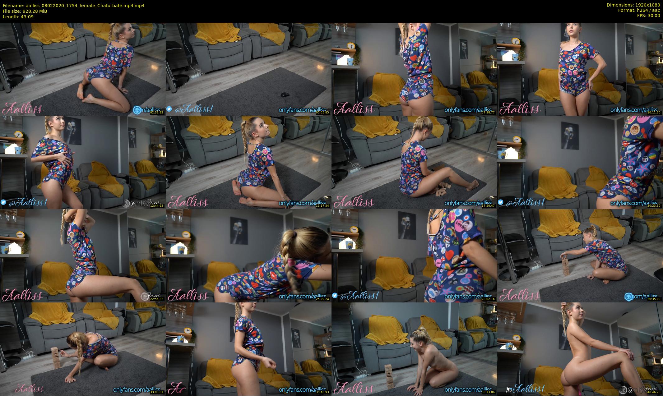 aalliss — 44 minute Chaturbate female cam show recording, 1080p, Feb 8, 2020