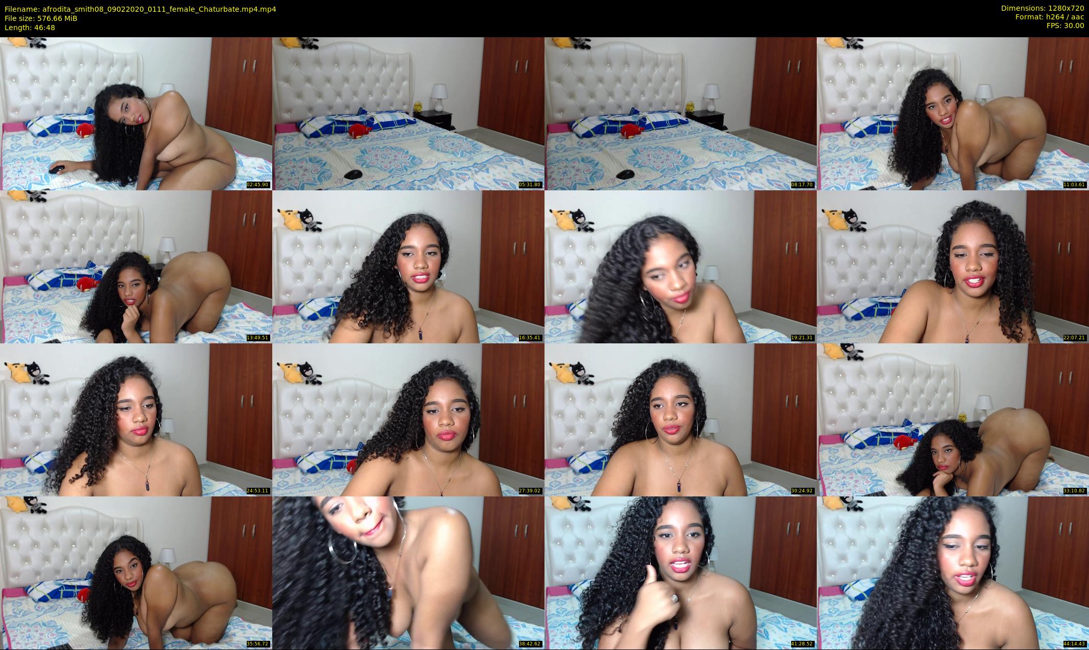 afrodita_smith08 — 47 minute Chaturbate female cam show recording, 720p, Feb 9, 2020