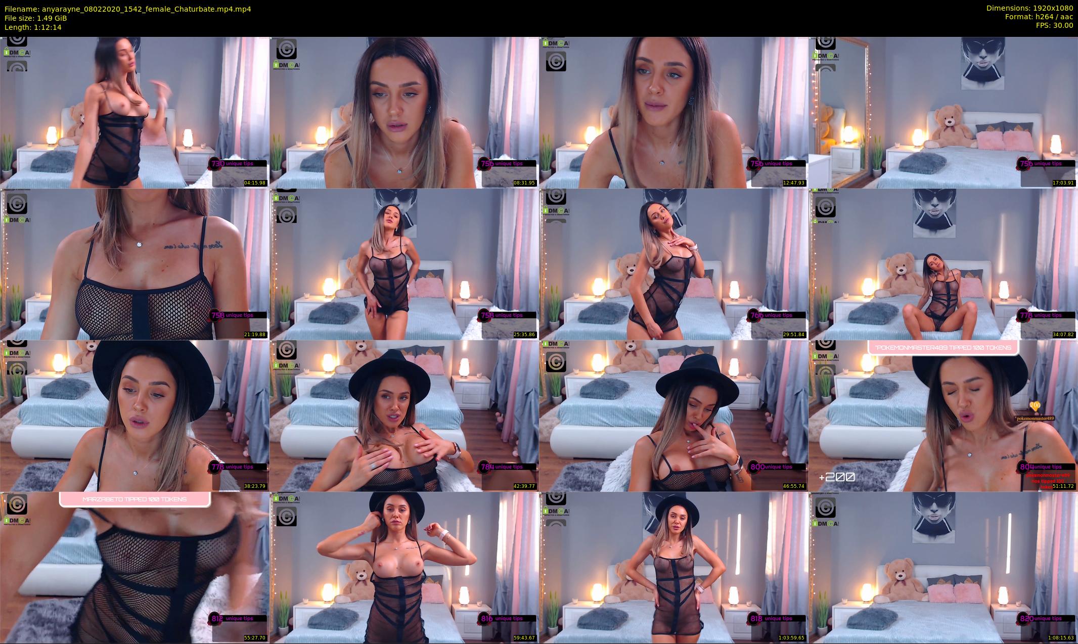 anyarayne — 73 minute Chaturbate female cam show recording, 1080p, Feb 8, 2020