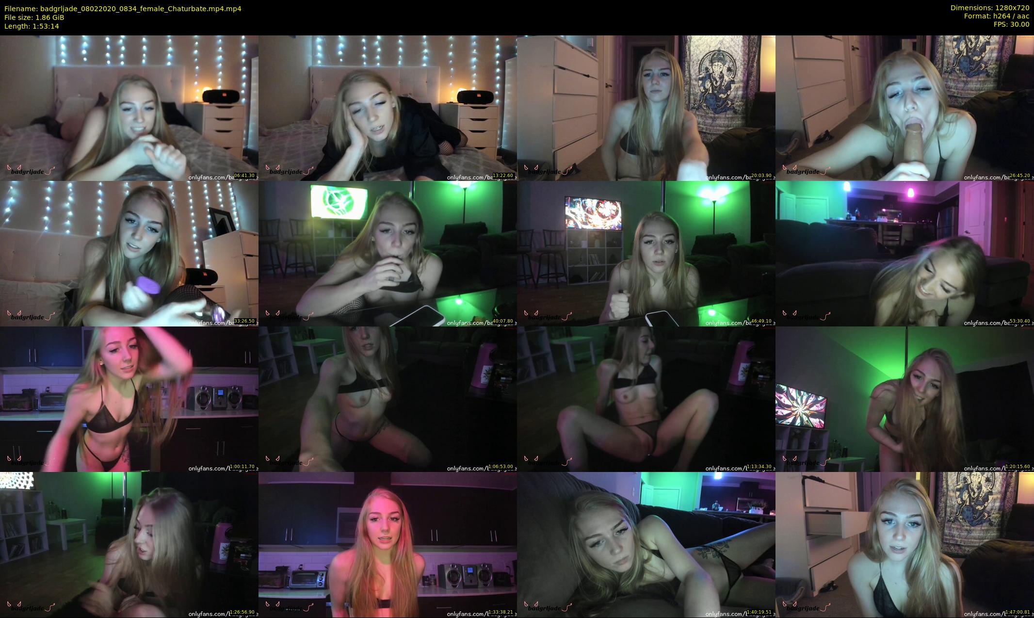 badgrljade — 114 minute Chaturbate female cam show recording, 720p, Feb 8, 2020