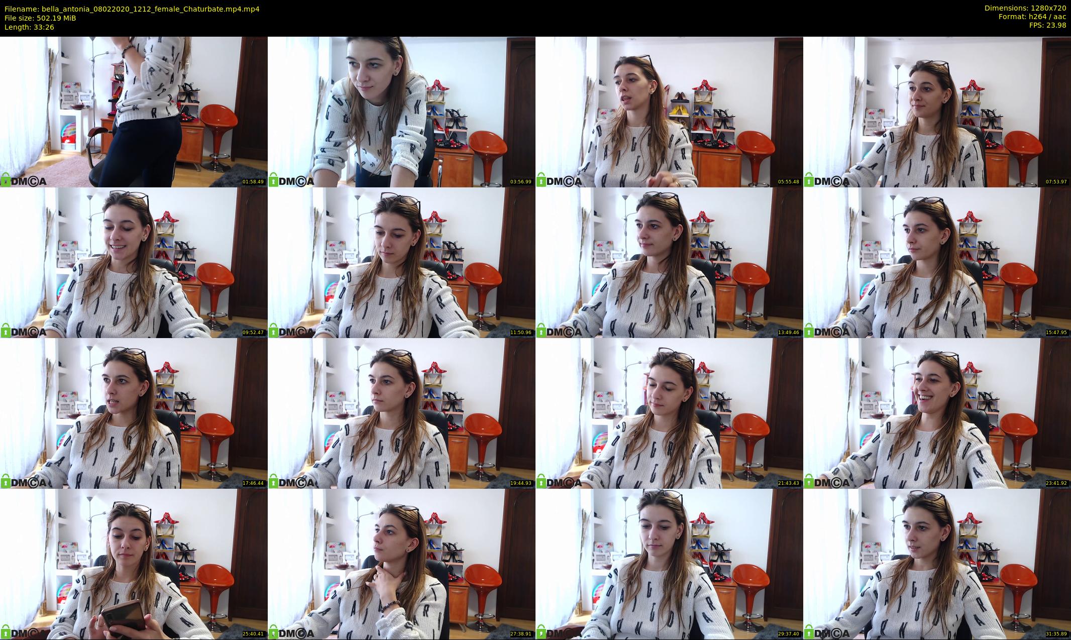 bella_antonia — 34 minute Chaturbate female cam show recording, 720p, Feb 8, 2020