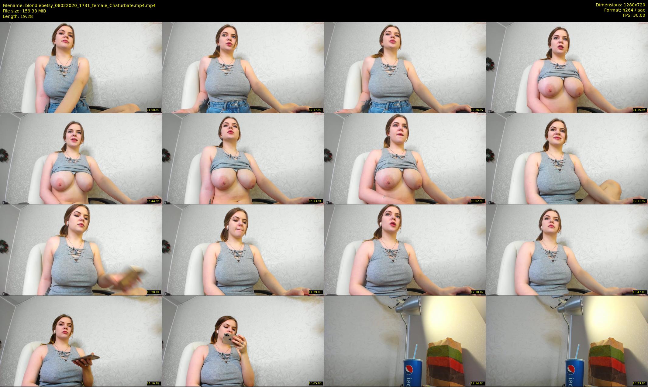 blondiebetsy — 20 minute Chaturbate female cam show recording, 720p, Feb 8, 2020