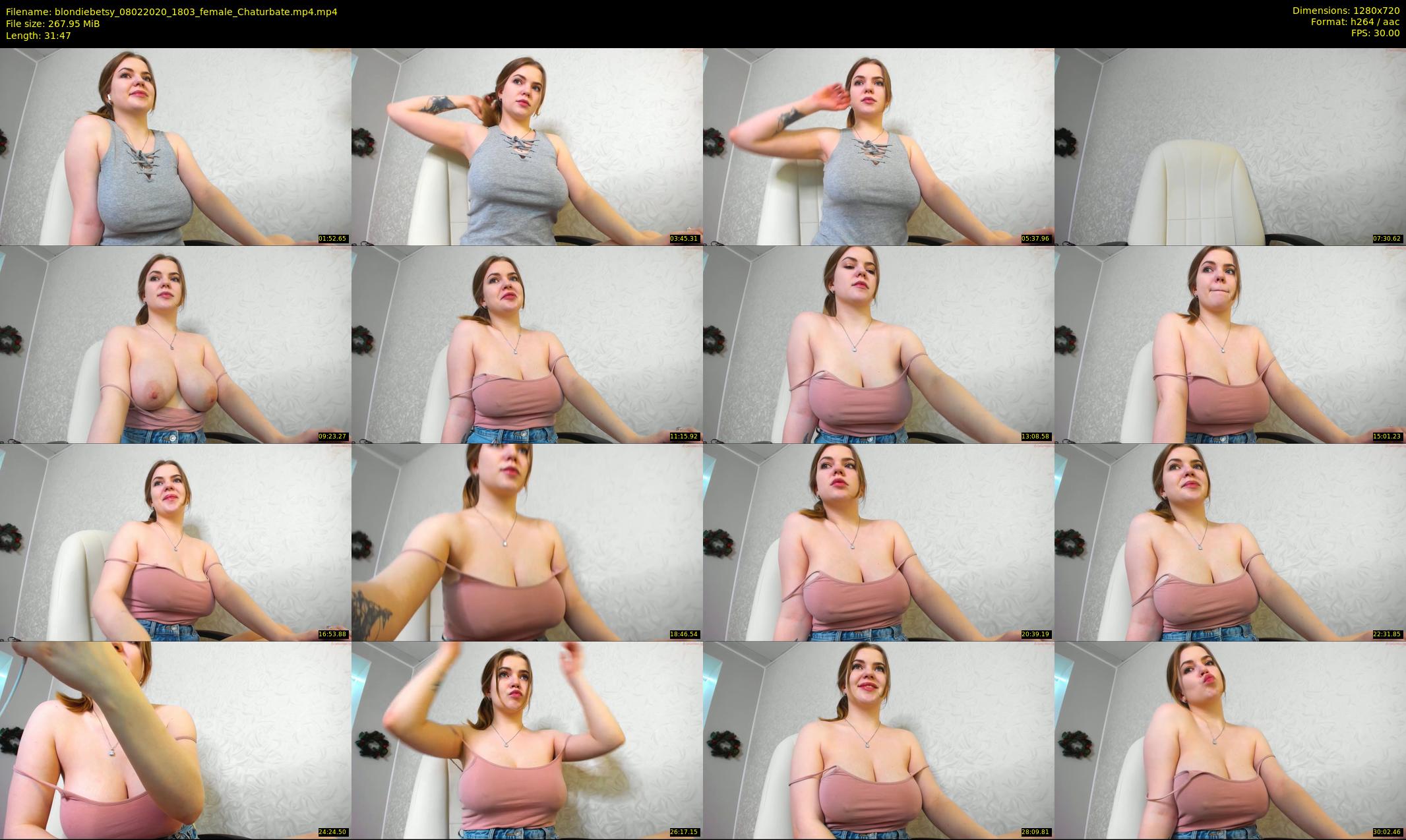 blondiebetsy — 32 minute Chaturbate female cam show recording, 720p, Feb 8, 2020