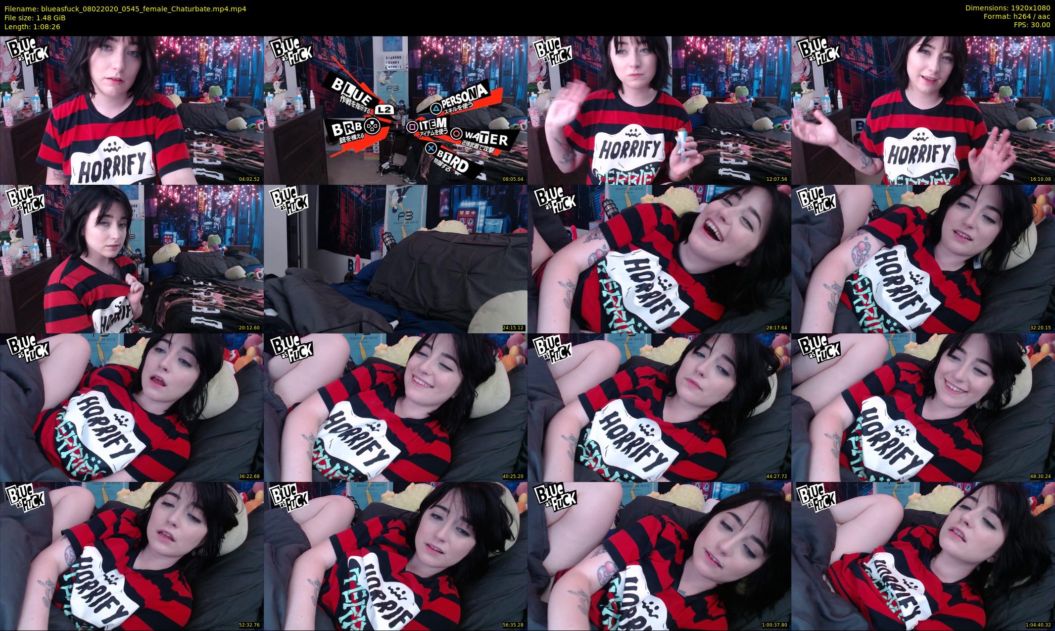 blueasfuck — 69 minute Chaturbate female cam show recording, 1080p, Feb 8, 2020