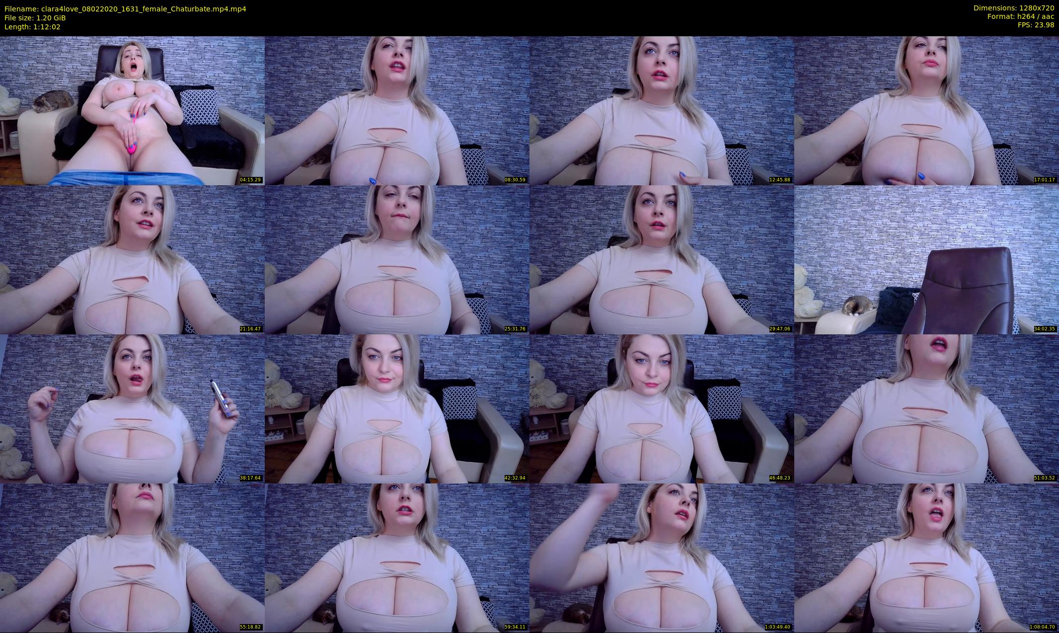 clara4love — 73 minute Chaturbate female cam show recording, 720p, Feb 8, 2020