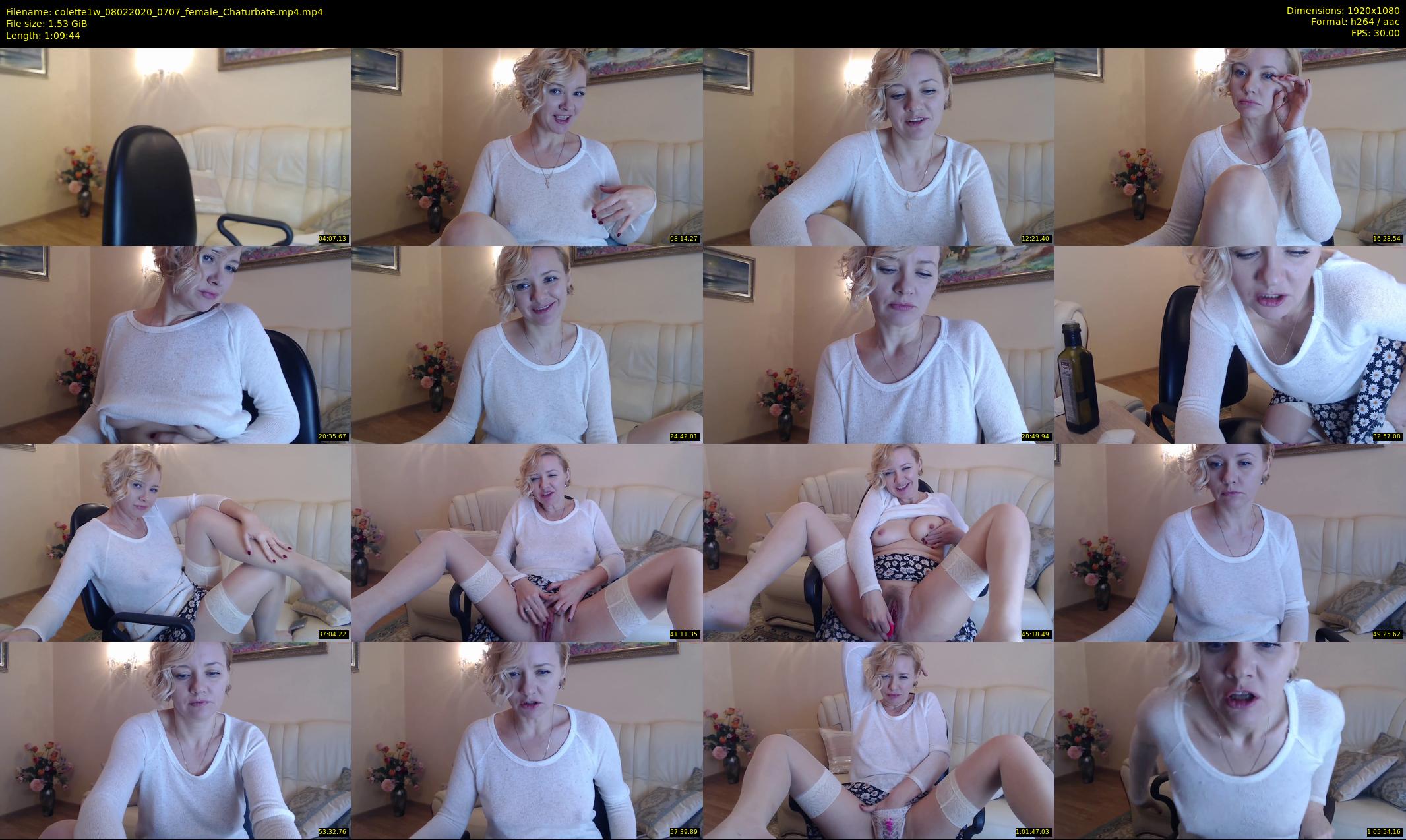 colette1w — 70 minute Chaturbate female cam show recording, 1080p, Feb 8, 2020